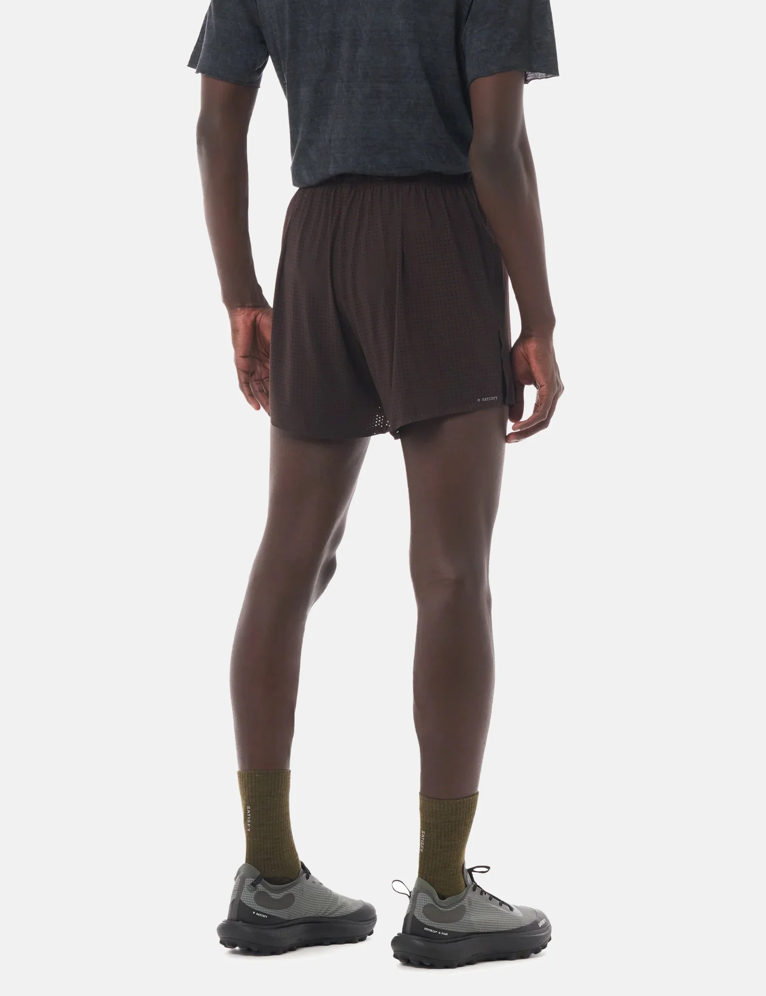 Satisfy Space-O 5" Shorts - Deep Mahogany - Image 3