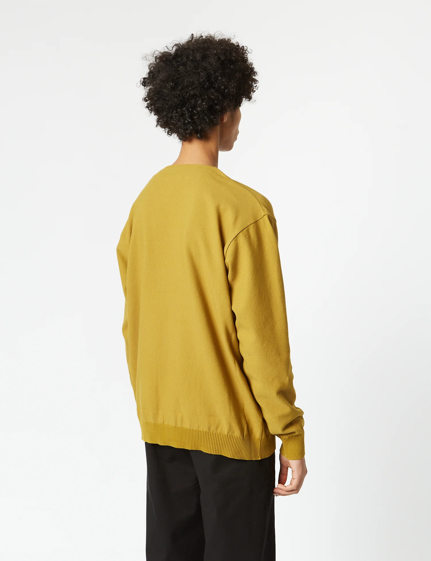 Snow Peak Co/Pe Knit Cardigan - Mustard Yellow - Image 4
