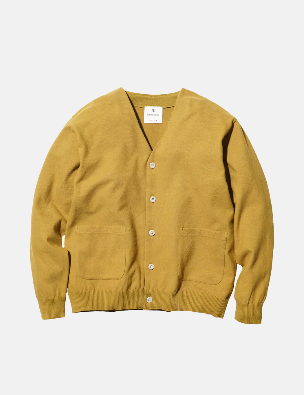 Snow Peak Co/Pe Knit Cardigan - Mustard Yellow - Image 5
