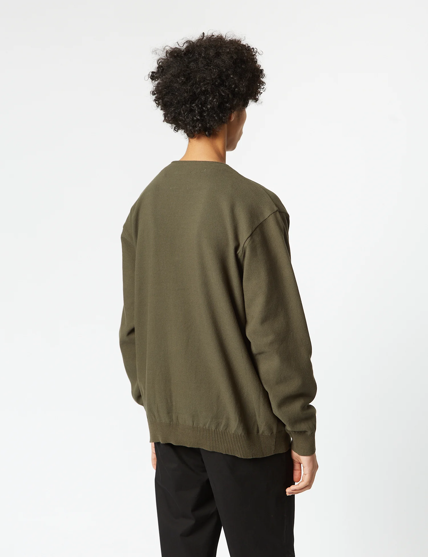Snow Peak Co/Pe Knit Cardigan - Olive Green - Image 4