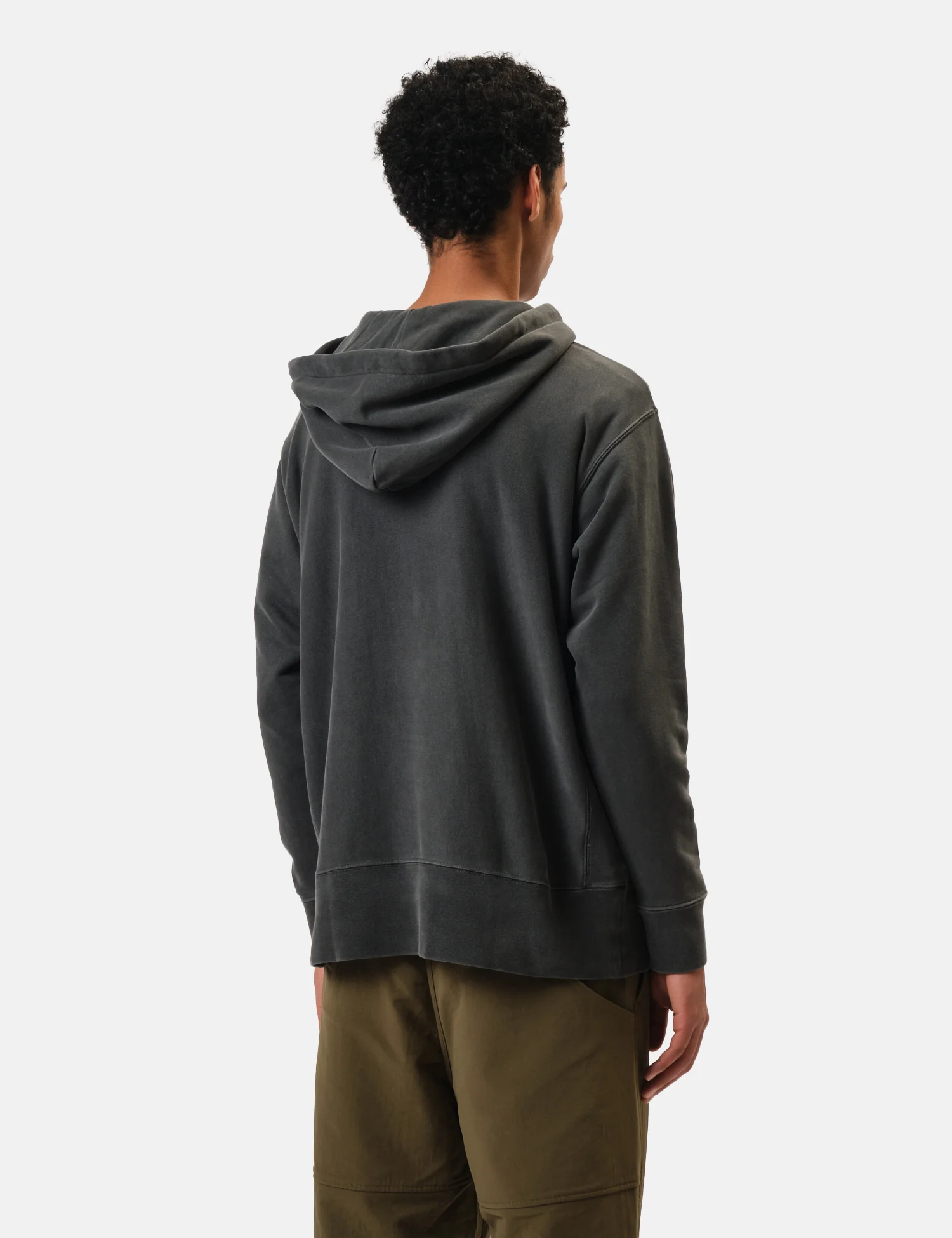 Snow Peak Garment Dyed Hooded Sweatshirt - Charcoal Grey - Image 4