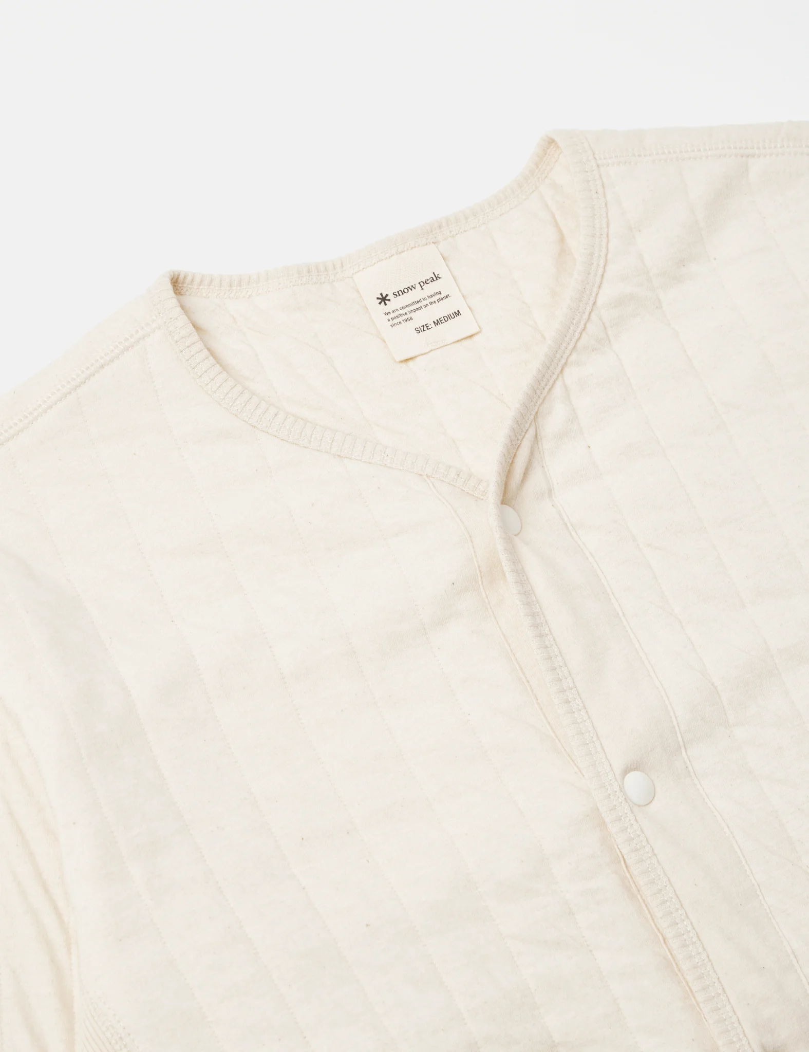 Snow Peak Natural Warm Stretch Cardigan - Ecru - Image 6