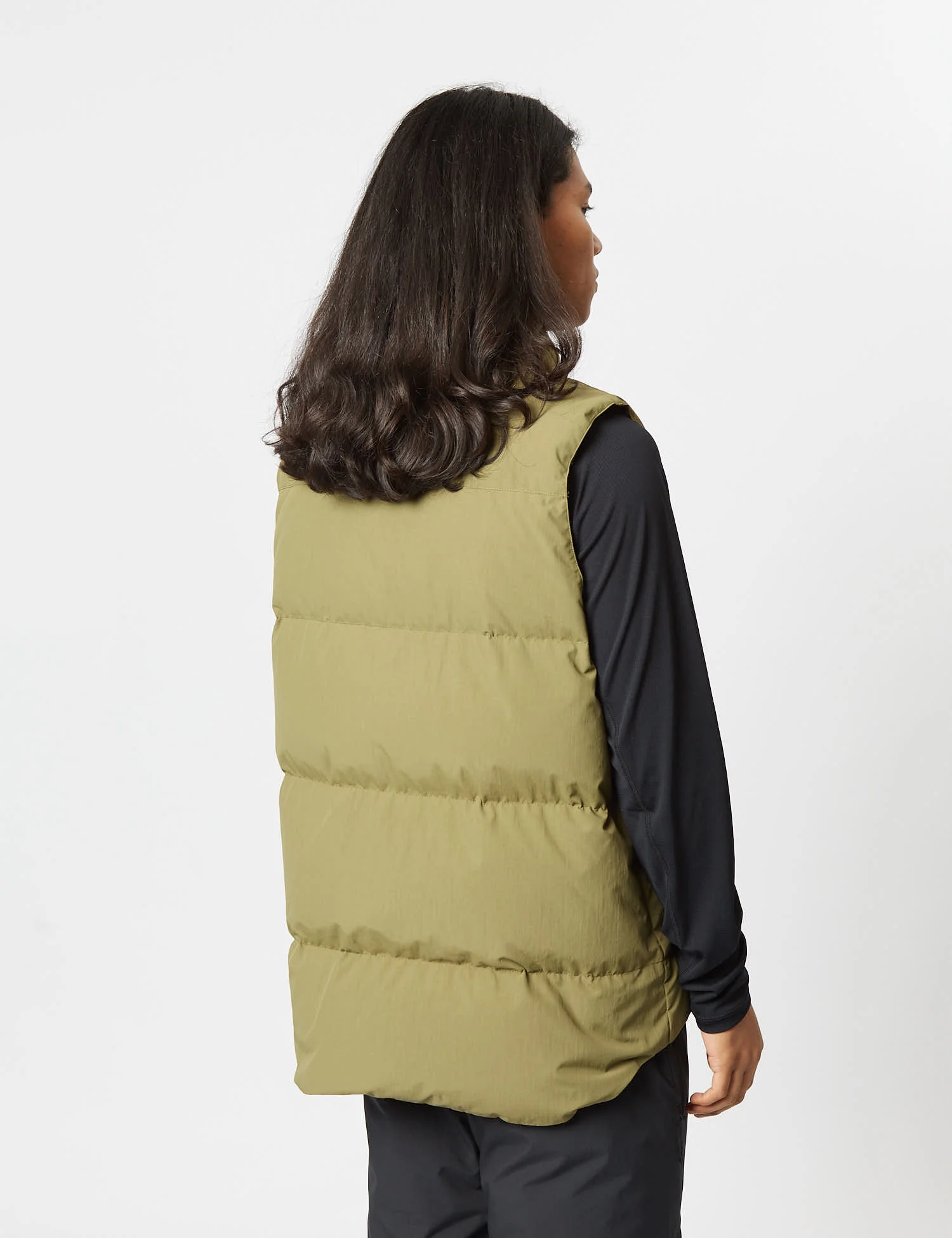 Snow Peak Recycled Down Vest - Olive Green - Image 4