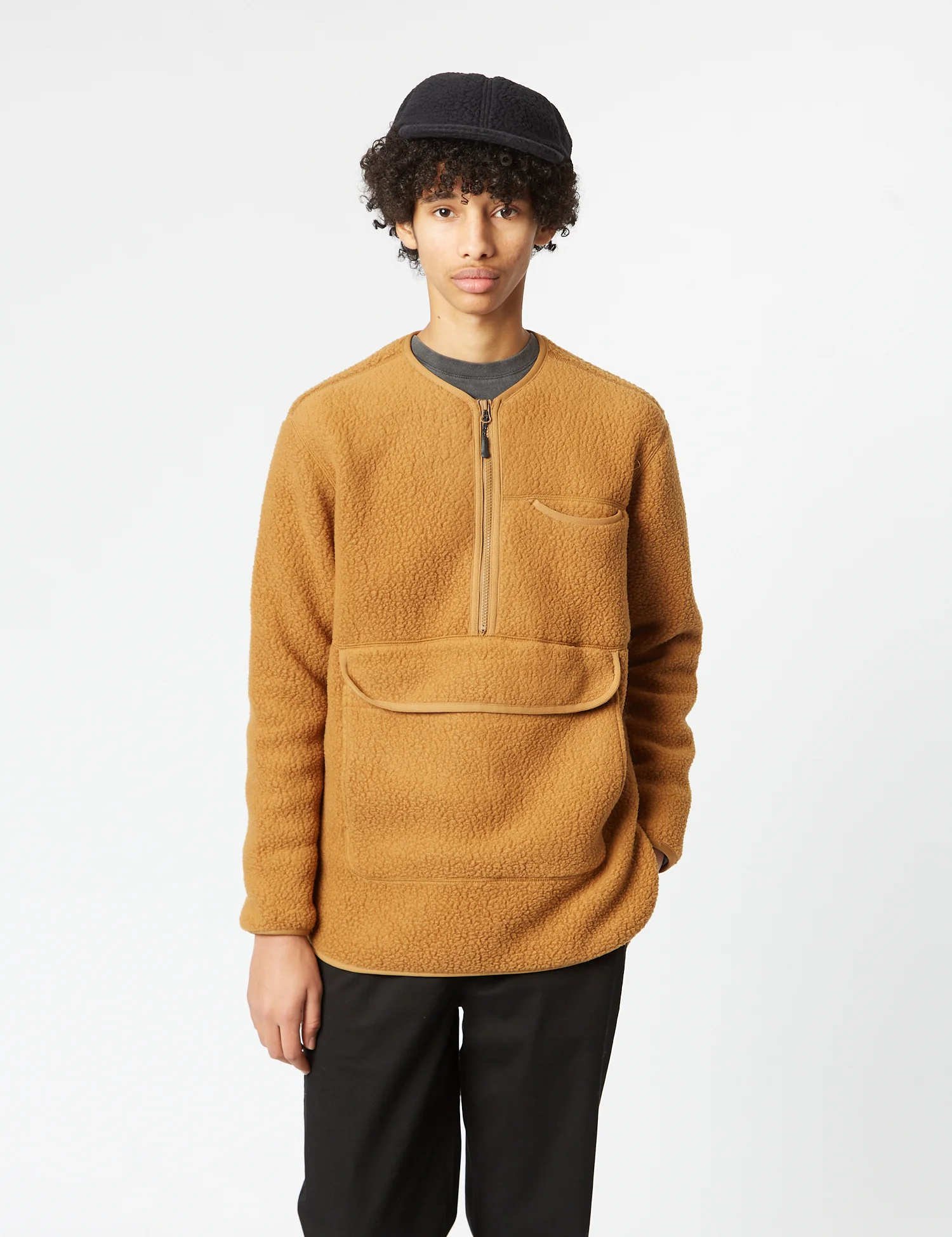 Snow Peak Thermal Boa Fleece Pullover - Brown - Image 4