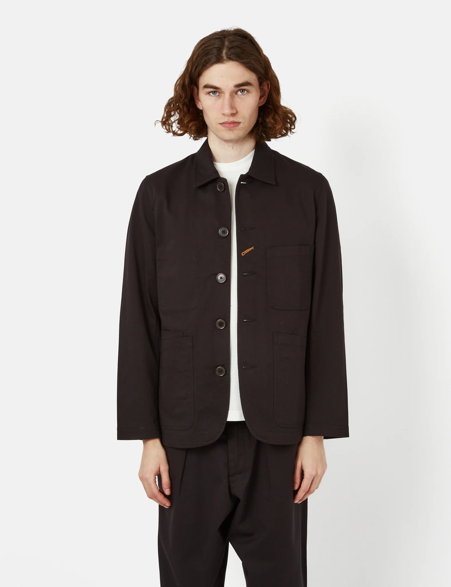 Universal Works Bakers Jacket - Black - Image 4