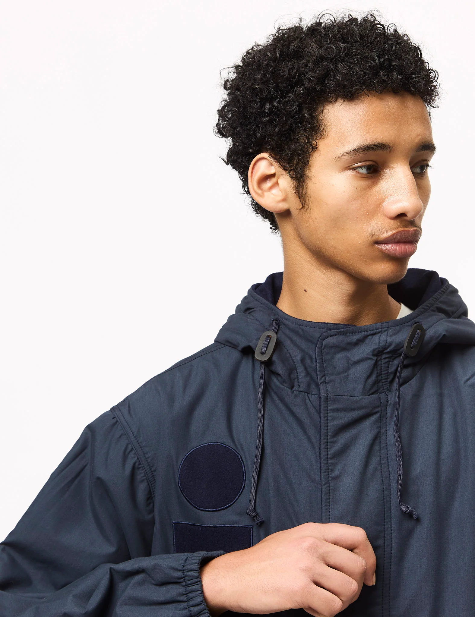 Universal Works Beach Parka II (Melton Wool Mix) - Navy Blue - Image 2