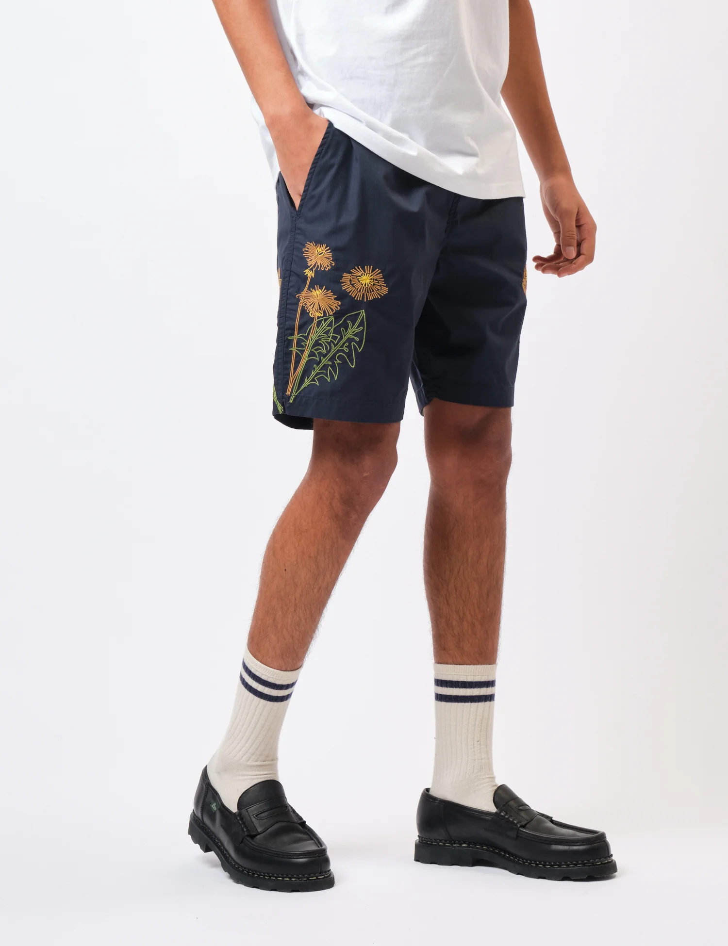 Universal Works x Flower Mountain Beach Shorts - Navy Blue - Image 4