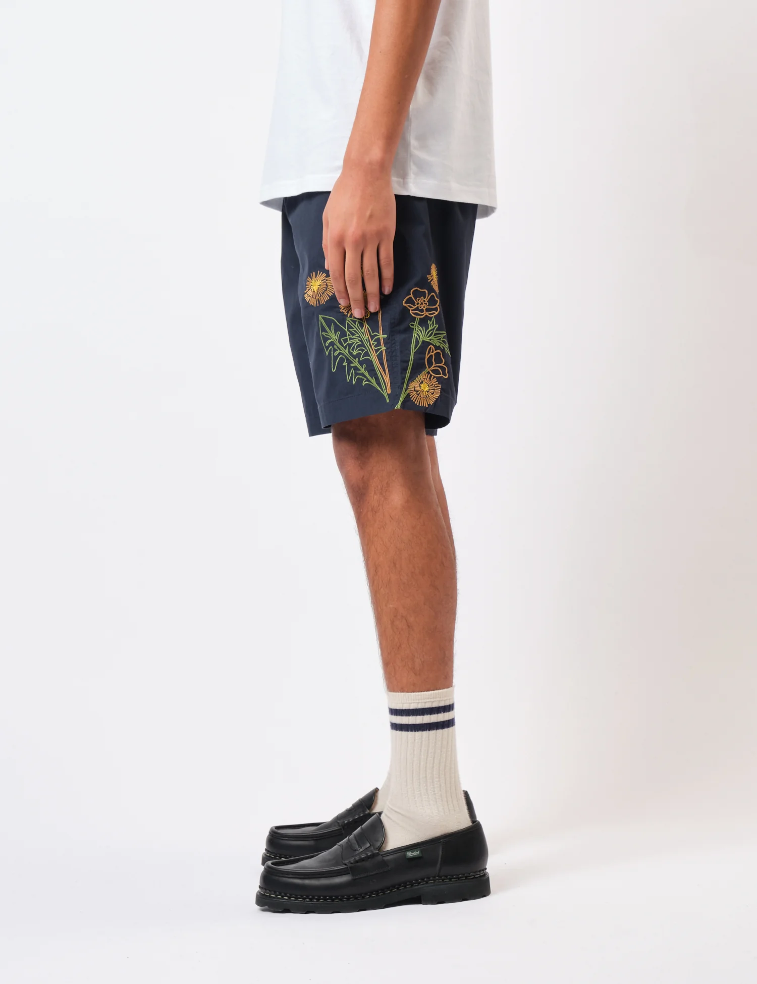 Universal Works x Flower Mountain Beach Shorts - Navy Blue - Image 5