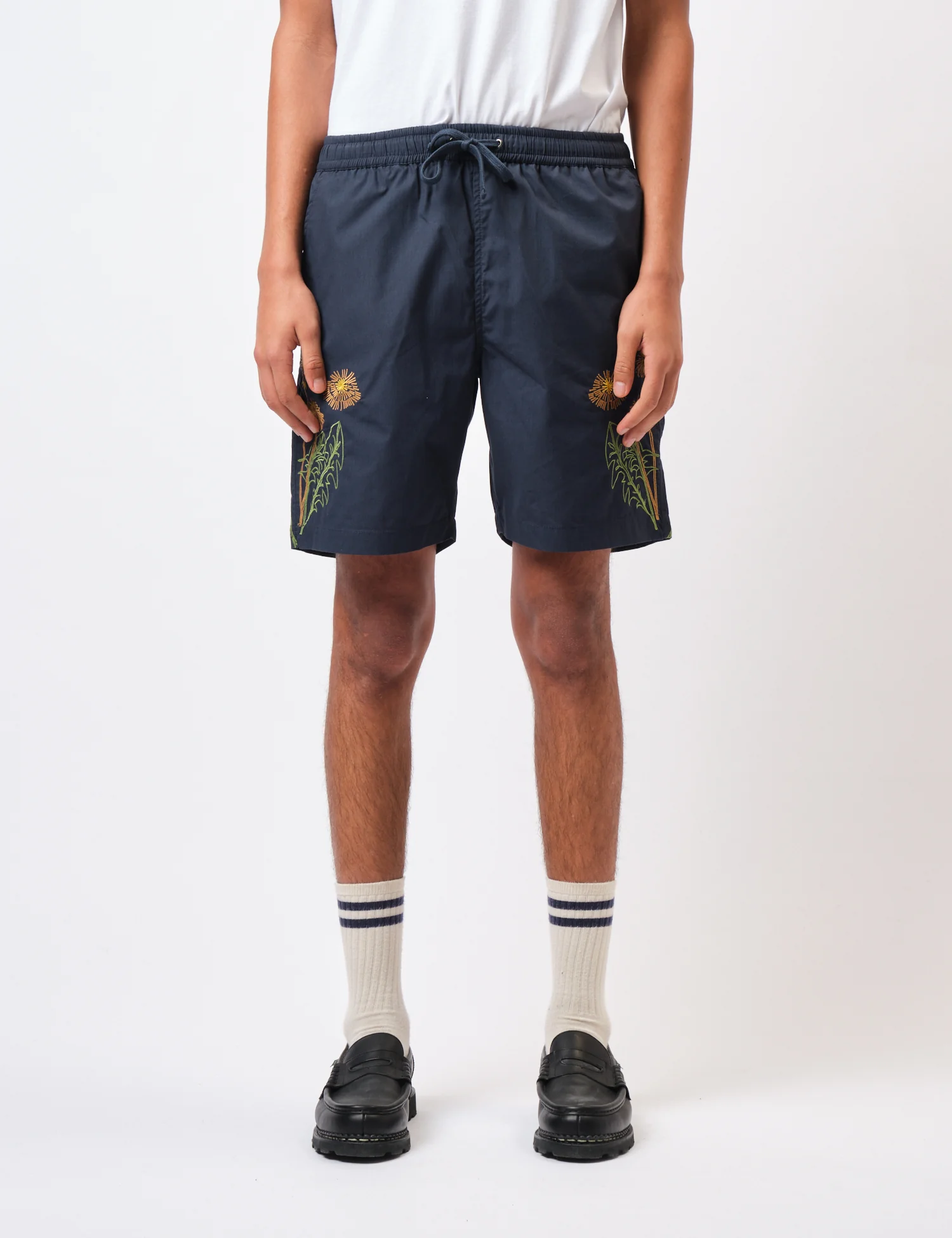 Universal Works x Flower Mountain Beach Shorts - Navy Blue - Image 7