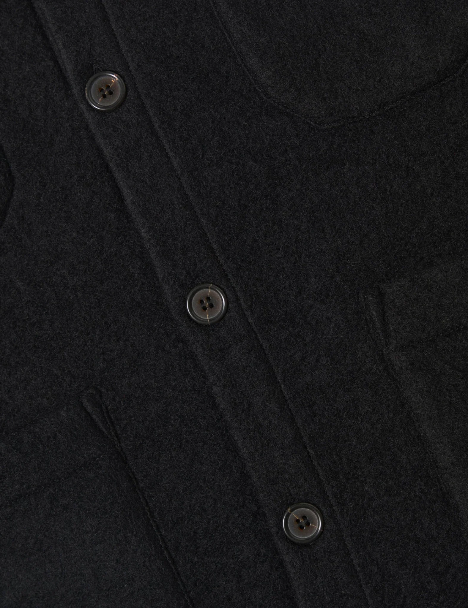 Universal Works Cardigan (Wool Fleece) - Black - Image 9