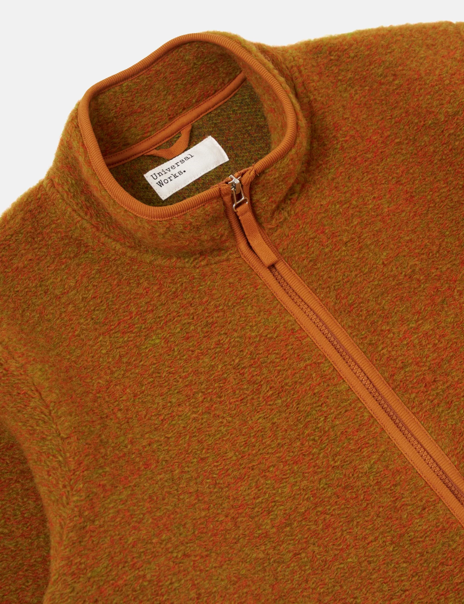 Universal Works Climbing Jacket (Six Wool) - Orange - Image 6