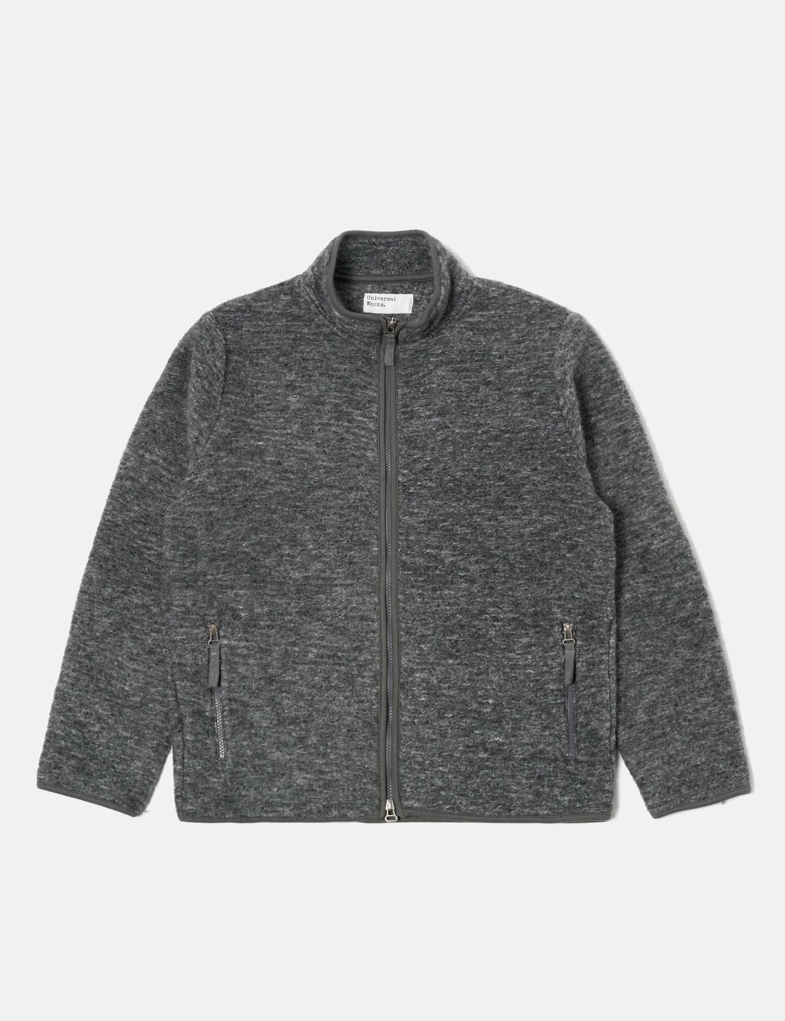 Universal Works Climbing Jacket (Teddy Fleece) - Grey - Image 6
