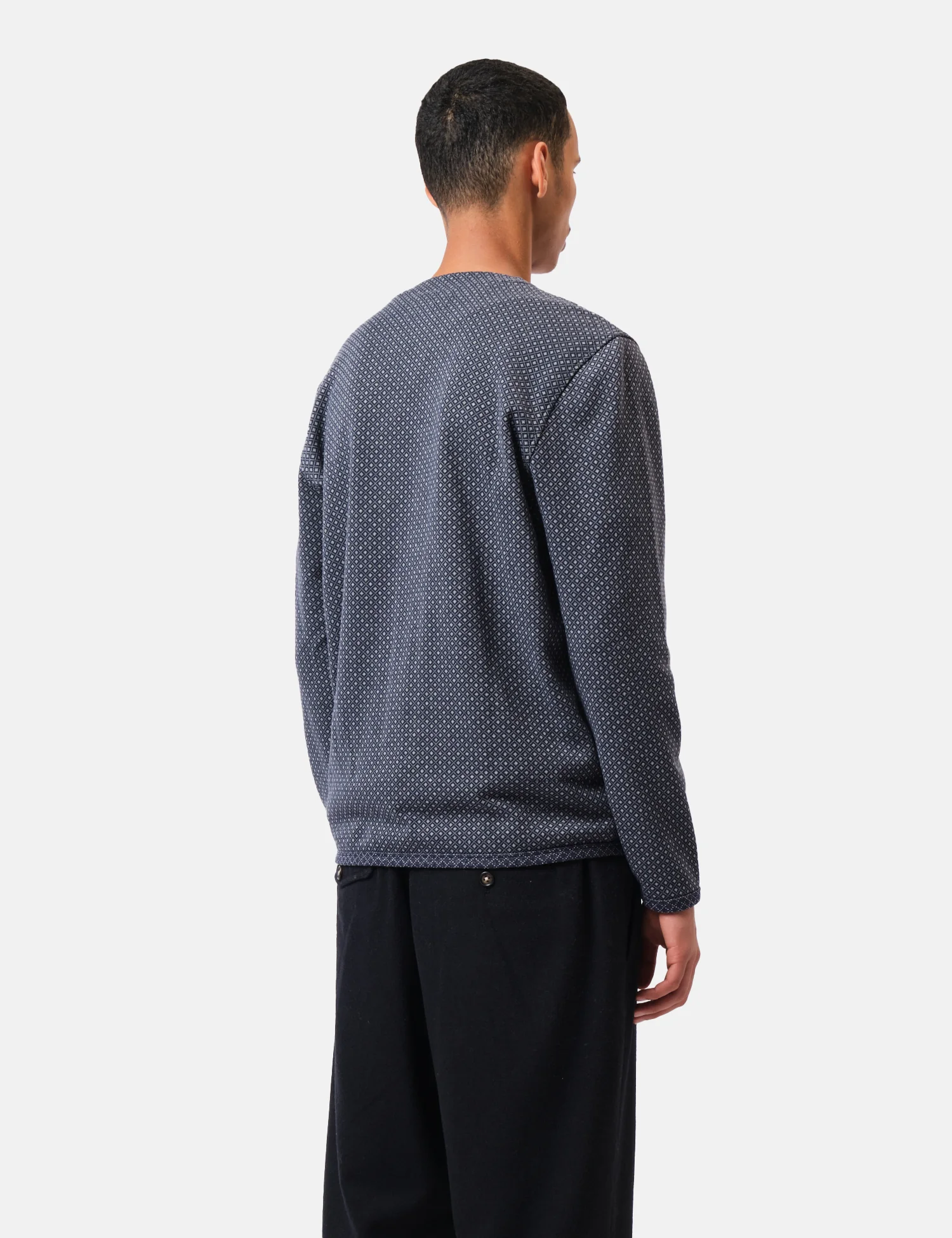Universal Works Cotton Fleece Cardigan - Navy Blue - Image 5