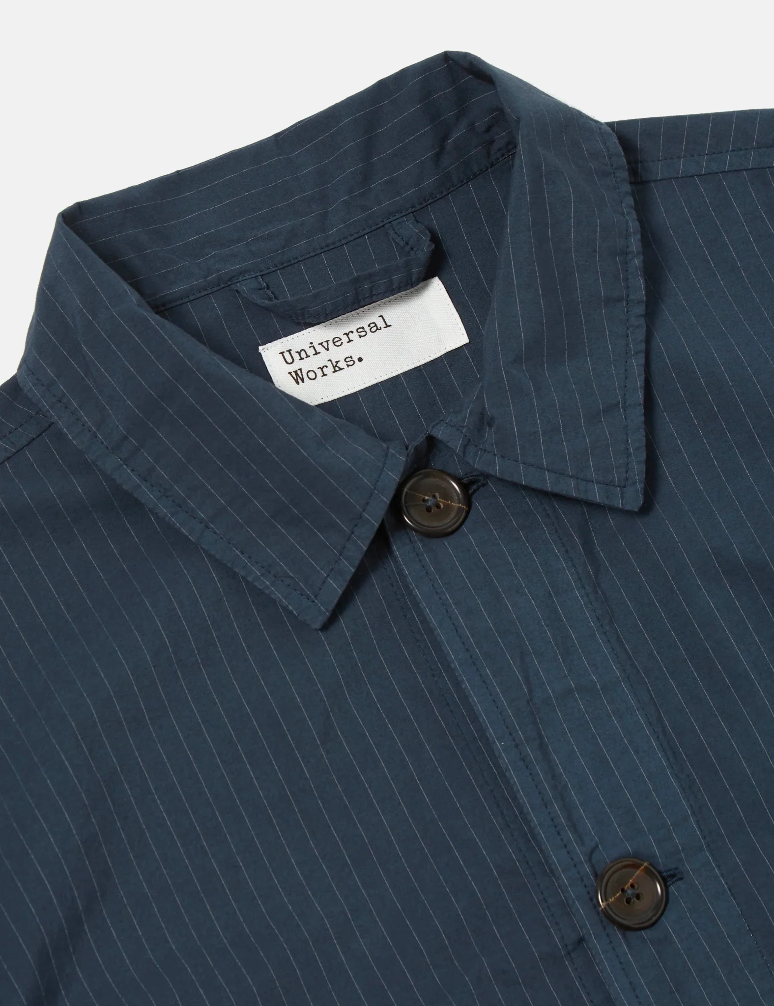 Universal Works Coverall Jacket (Nearly Pinstripe) - Navy Blue - Image 6