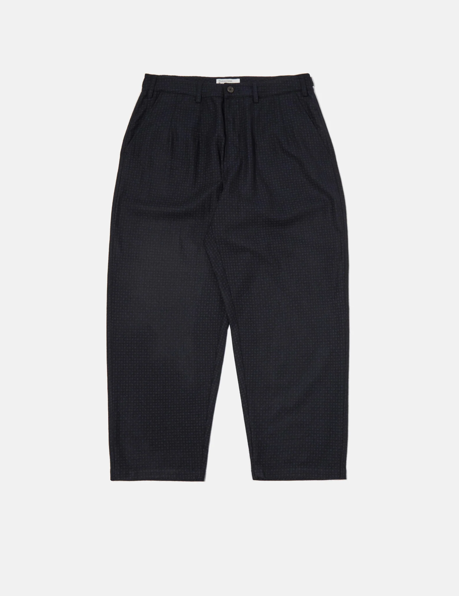 Universal Works Dutch Pant (Dot Print) - Navy Blue - Image 4