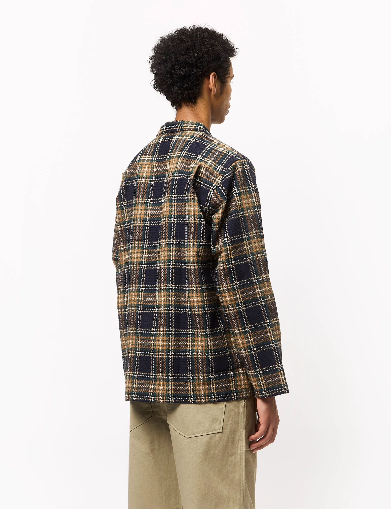 Universal Works Easy Jacket (Lake Cotton) - Navy Blue/Green - Image 5