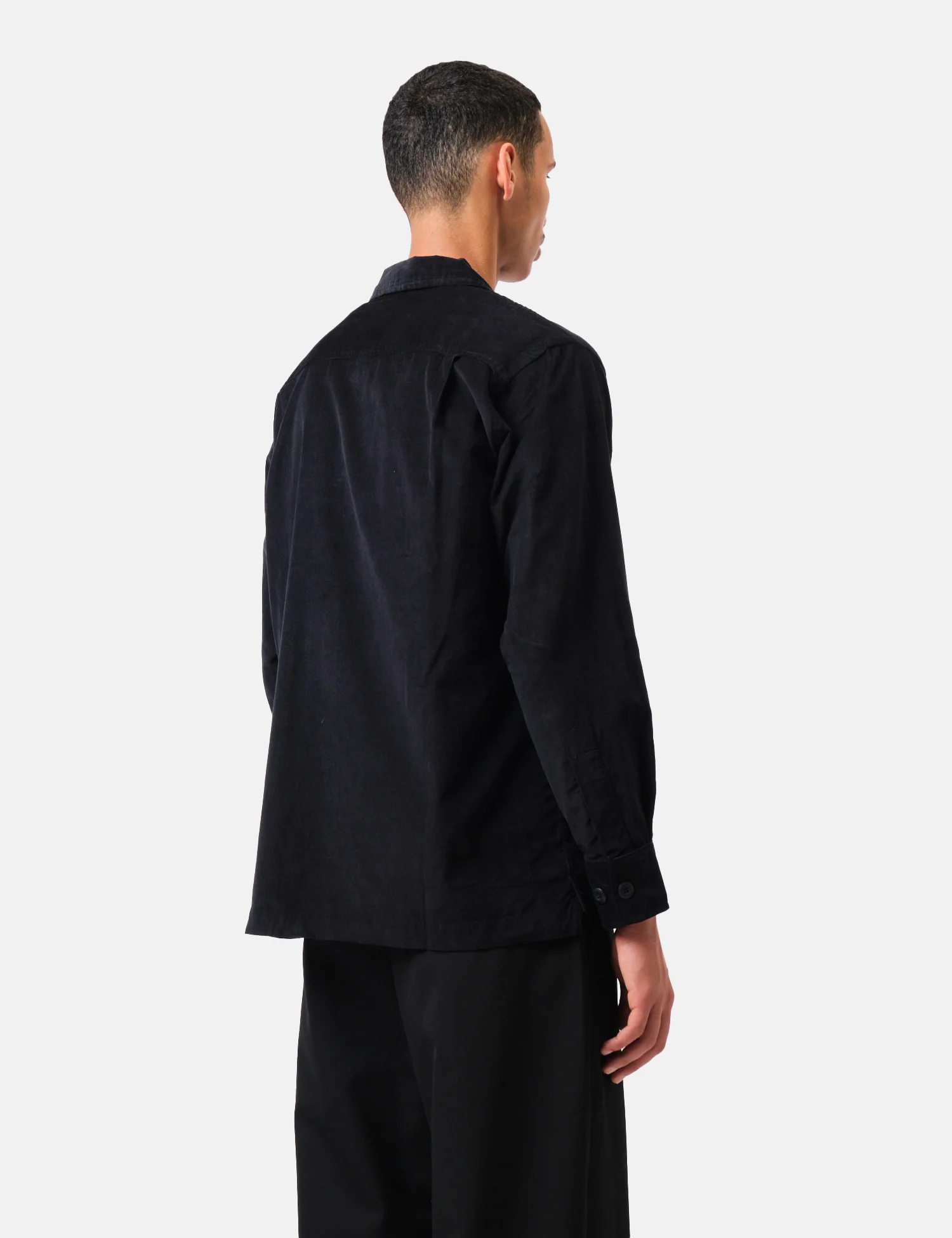 Universal Works Fatigue Shirt (Fine Cord) - Black - Image 4