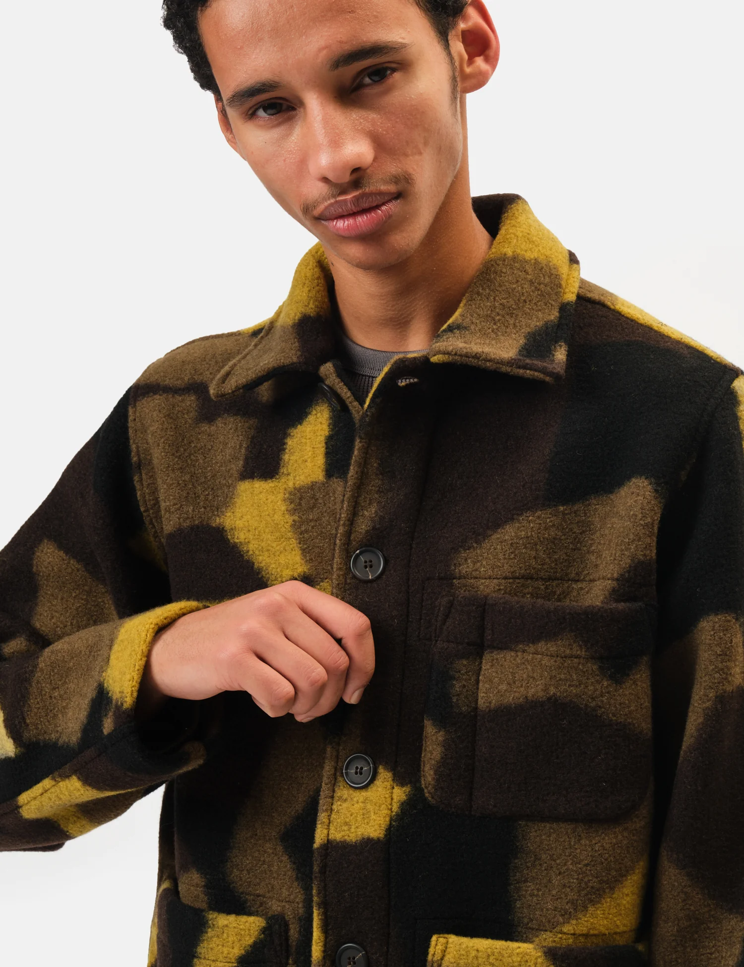 Universal Works Field Jacket - Camo Green - Image 2