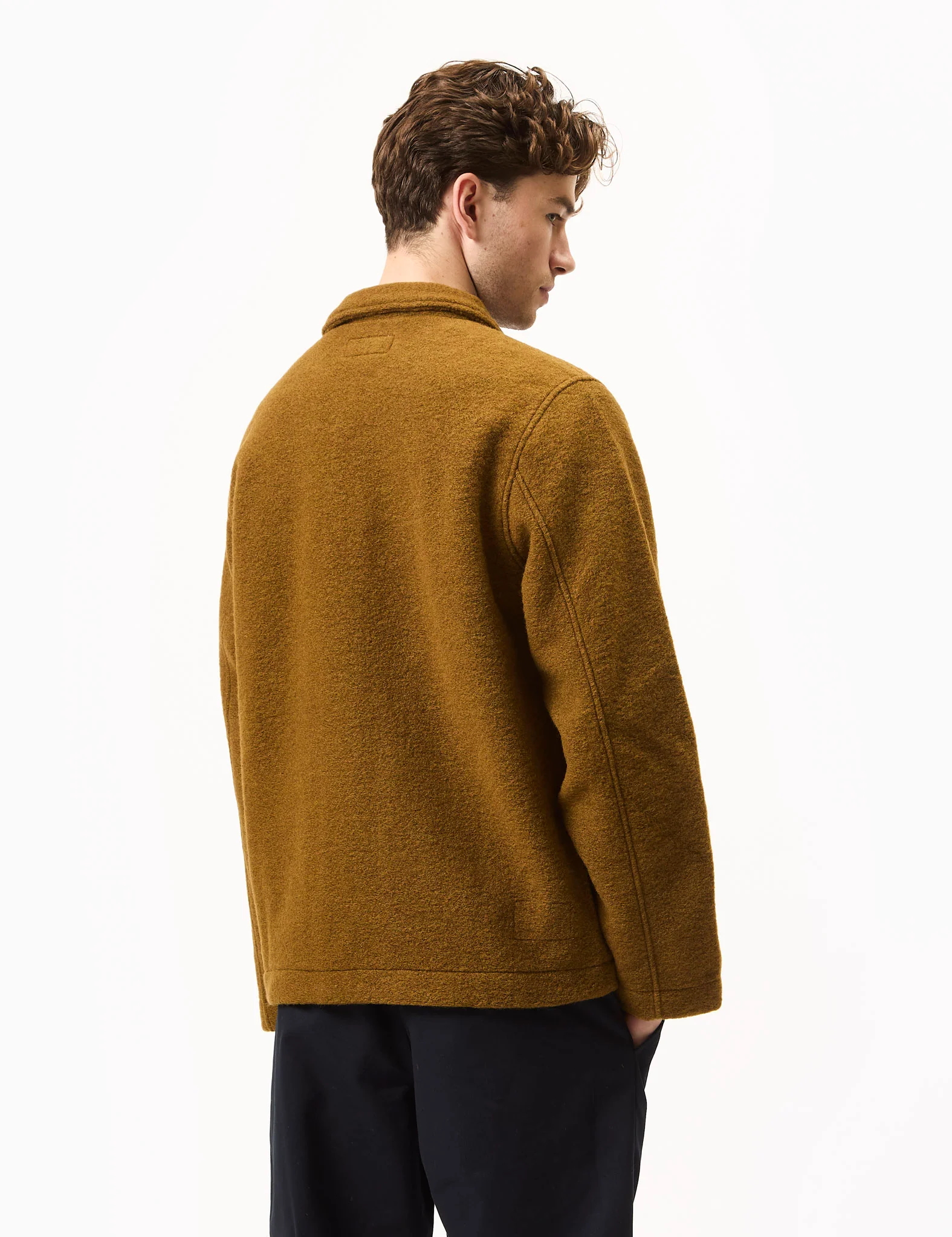 Universal Works Field Jacket (Wool Fleece) - Mustard - Image 4
