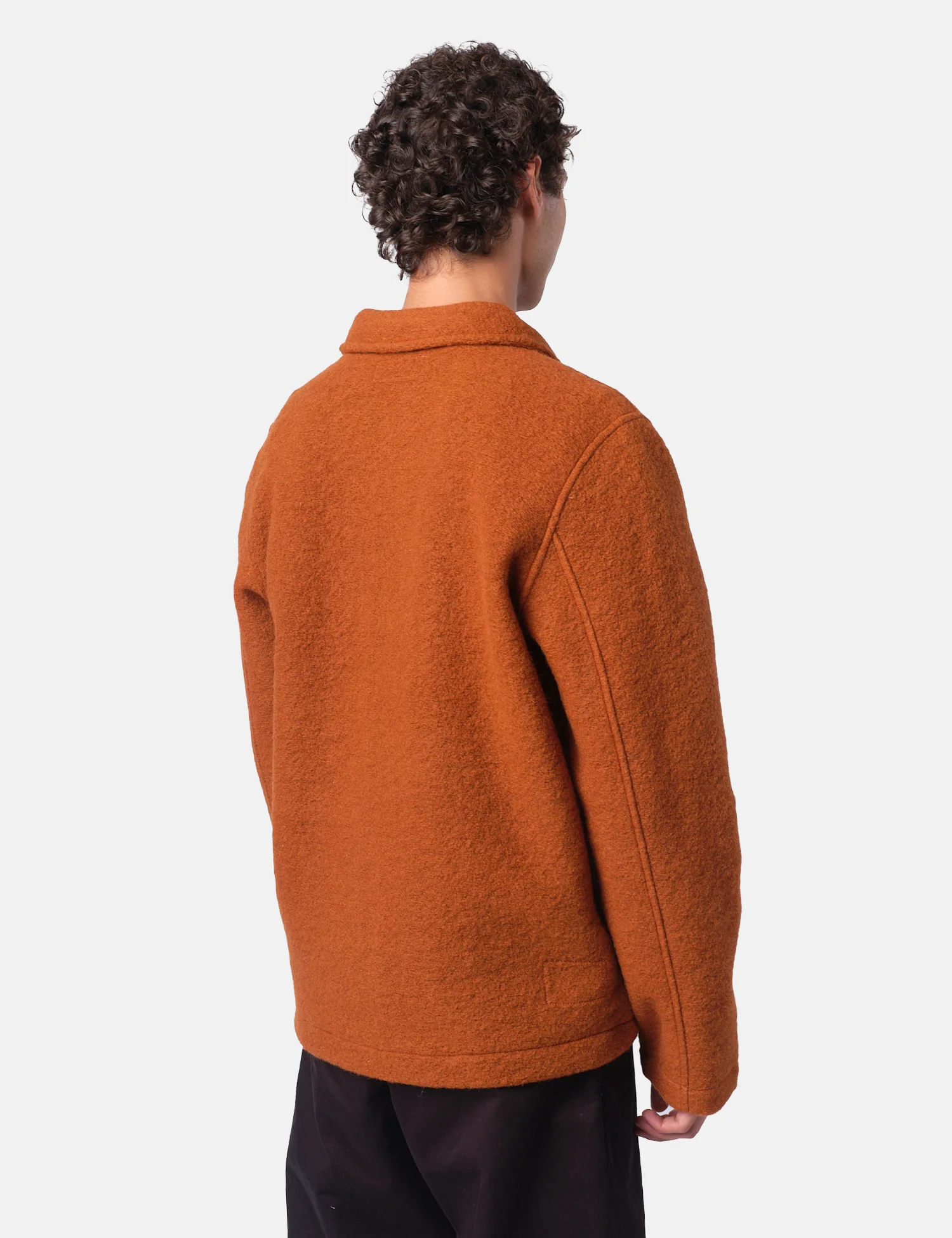 Universal Works Field Jacket (Wool Fleece) - Rust - Image 5