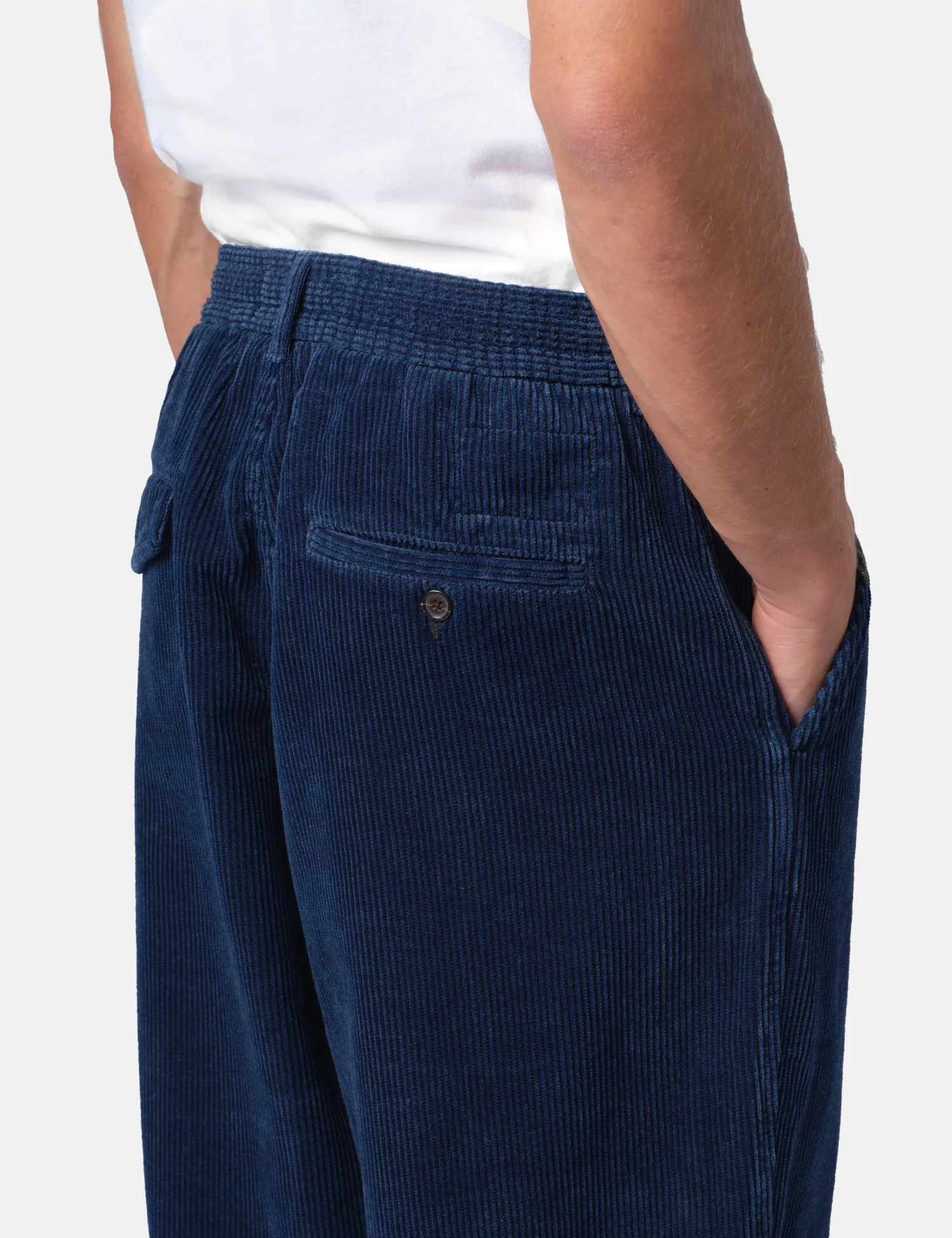 Universal Works Oxford Pant (Cord) - Indigo Blue - Image 2