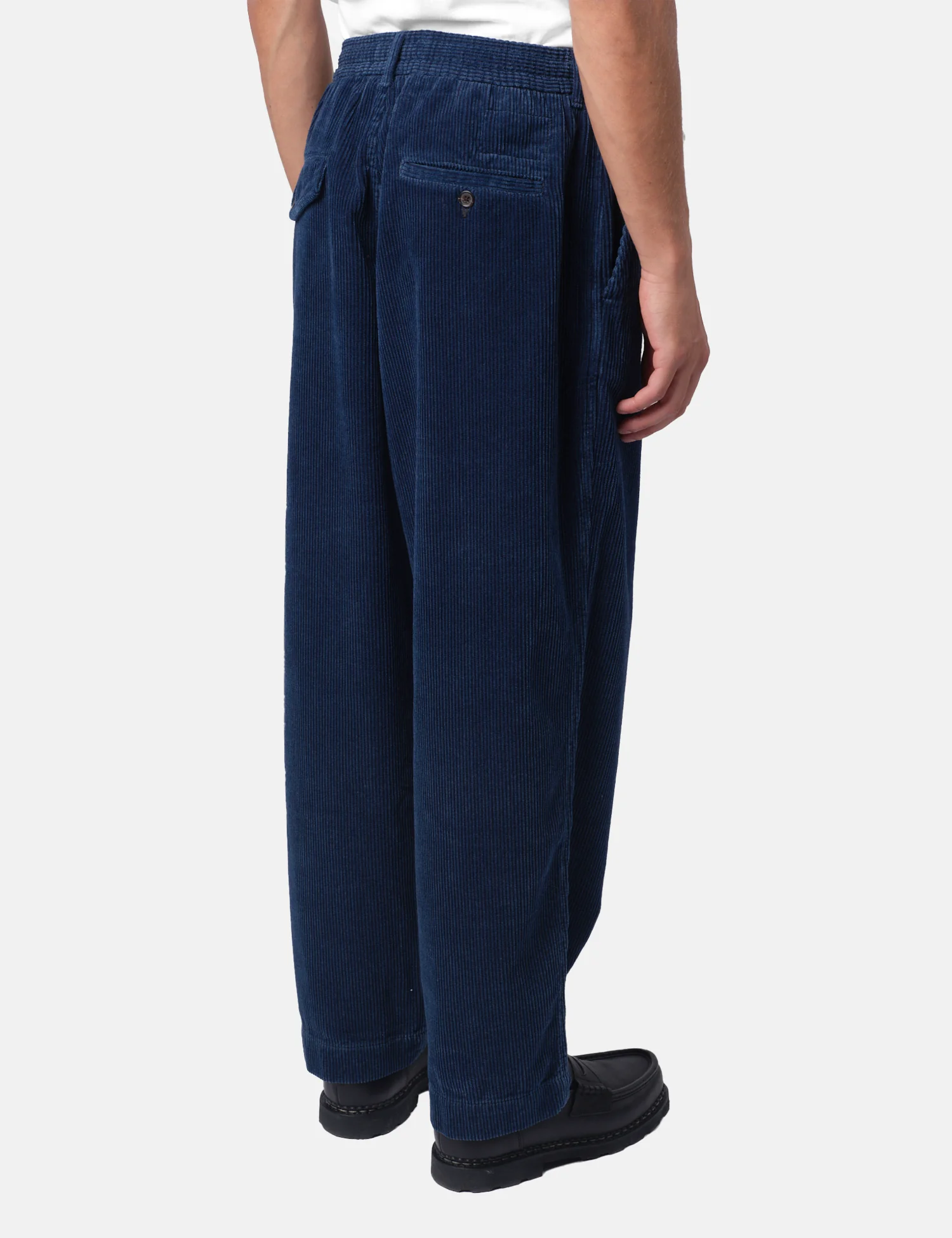 Universal Works Oxford Pant (Cord) - Indigo Blue - Image 3