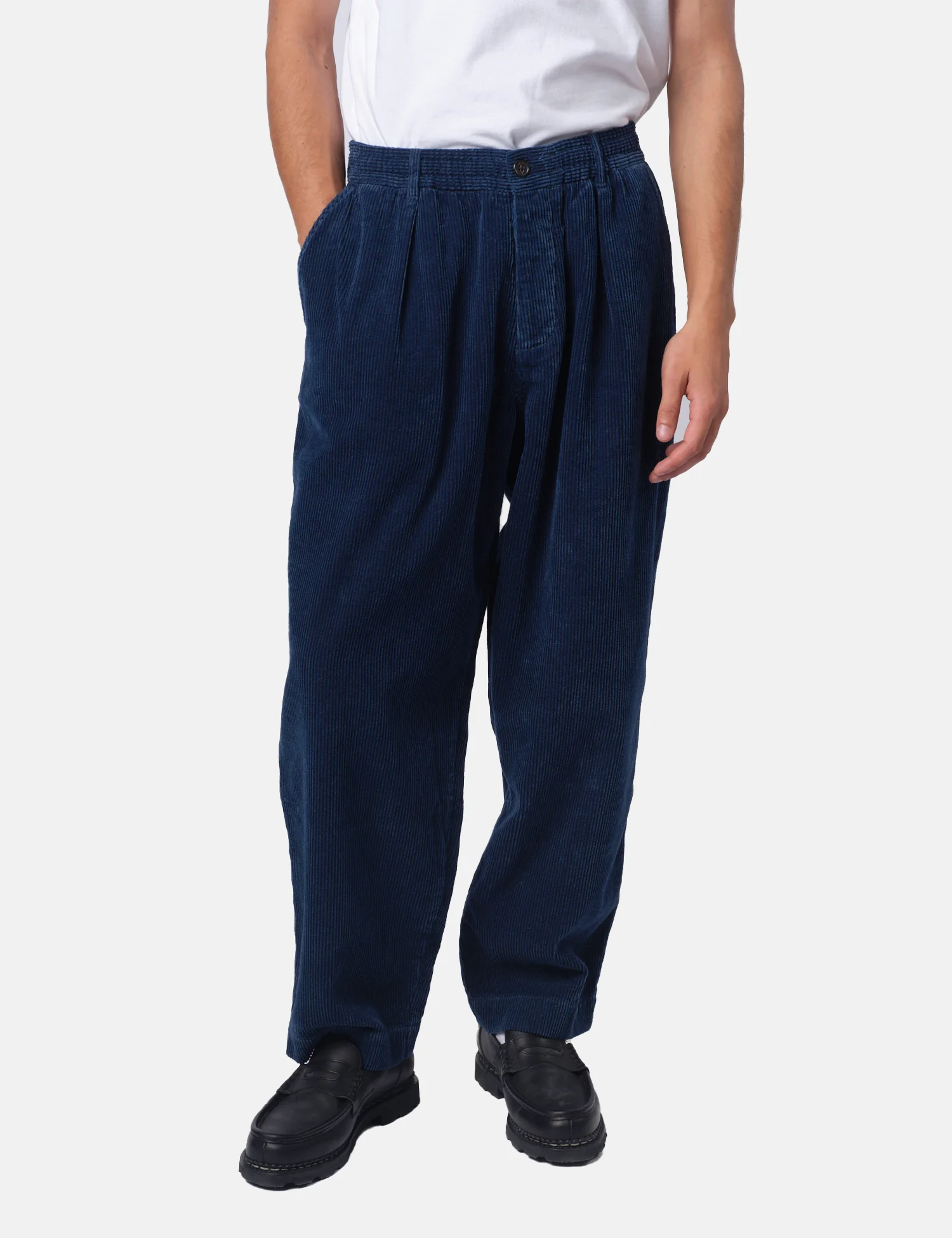 Universal Works Oxford Pant (Cord) - Indigo Blue - Image 4