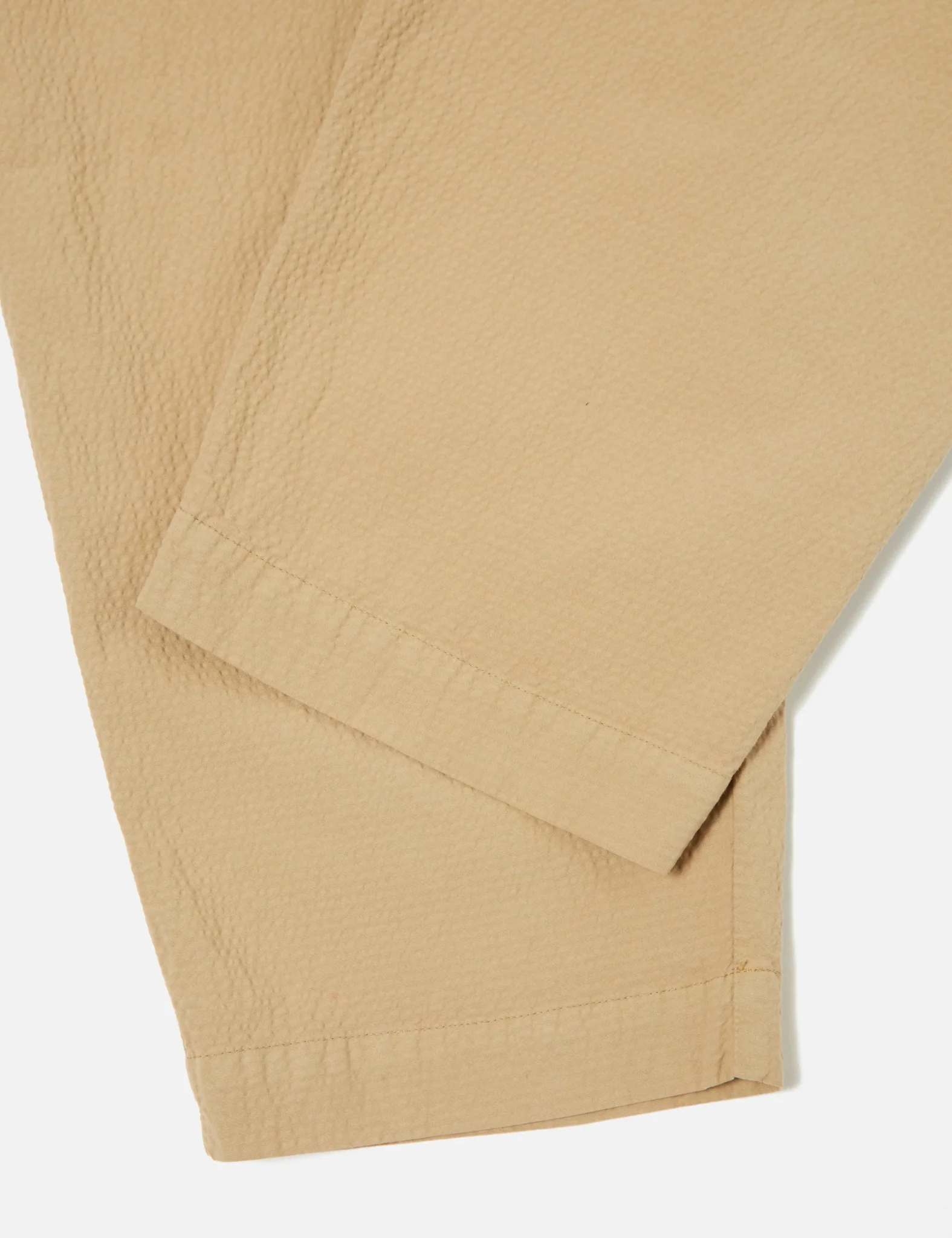 Universal Works Pleated Track Pant (Seersucker) - Summer Oak - Image 9