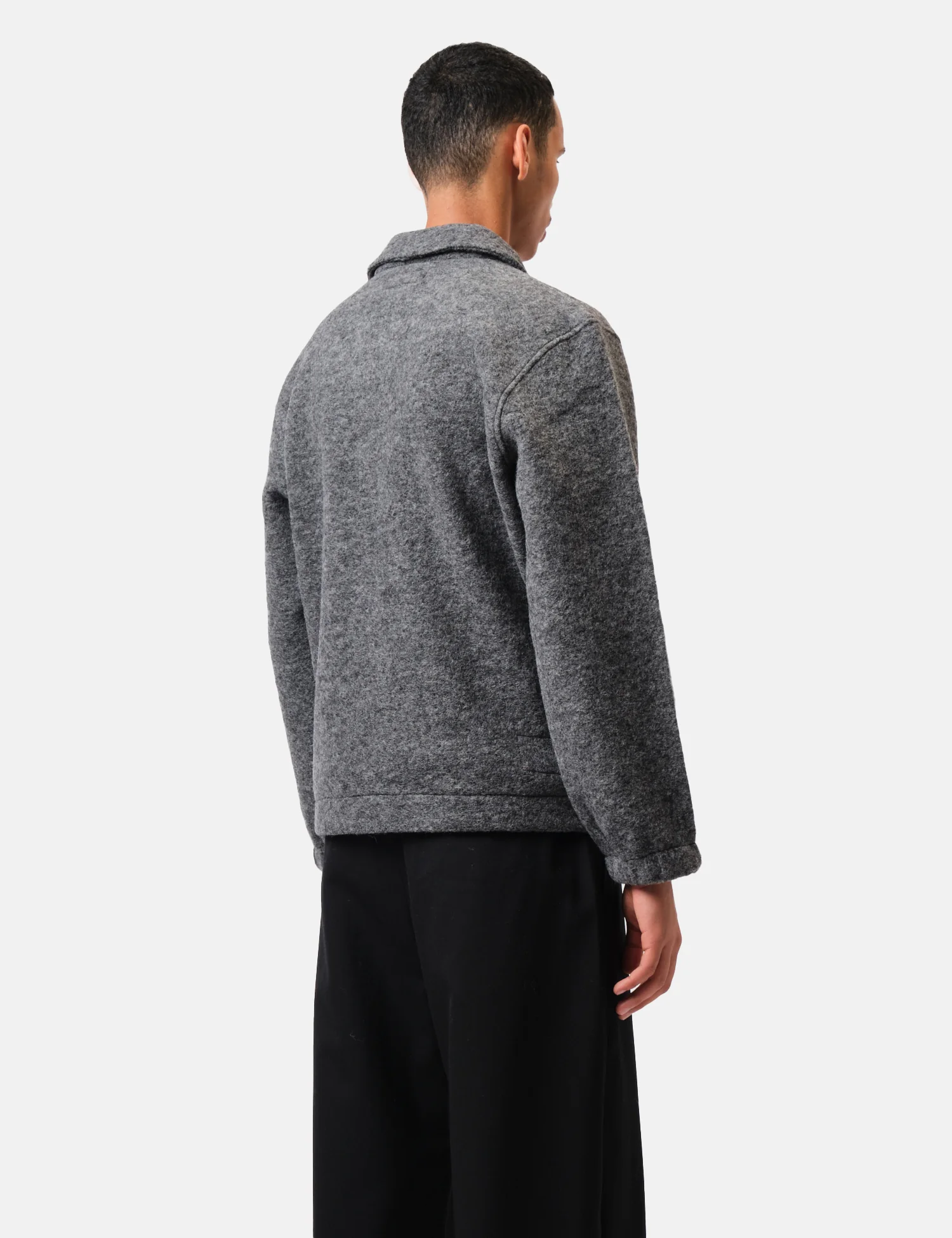 Universal Works Rams Jacket (Wool Fleece) - Grey Marl - Image 5