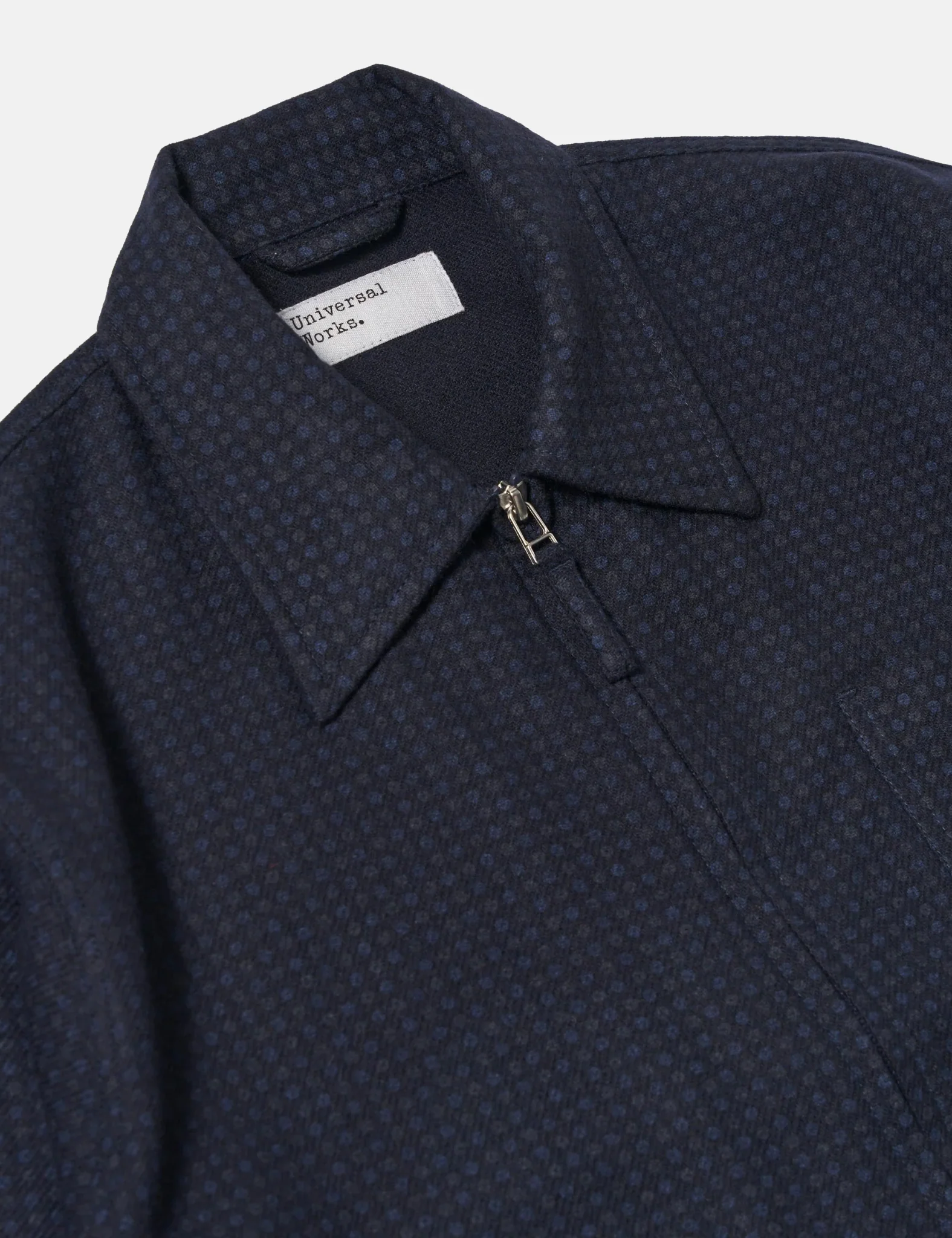 Universal Works Rose Bowl Jacket (Dot Print) - Navy Blue - Image 7