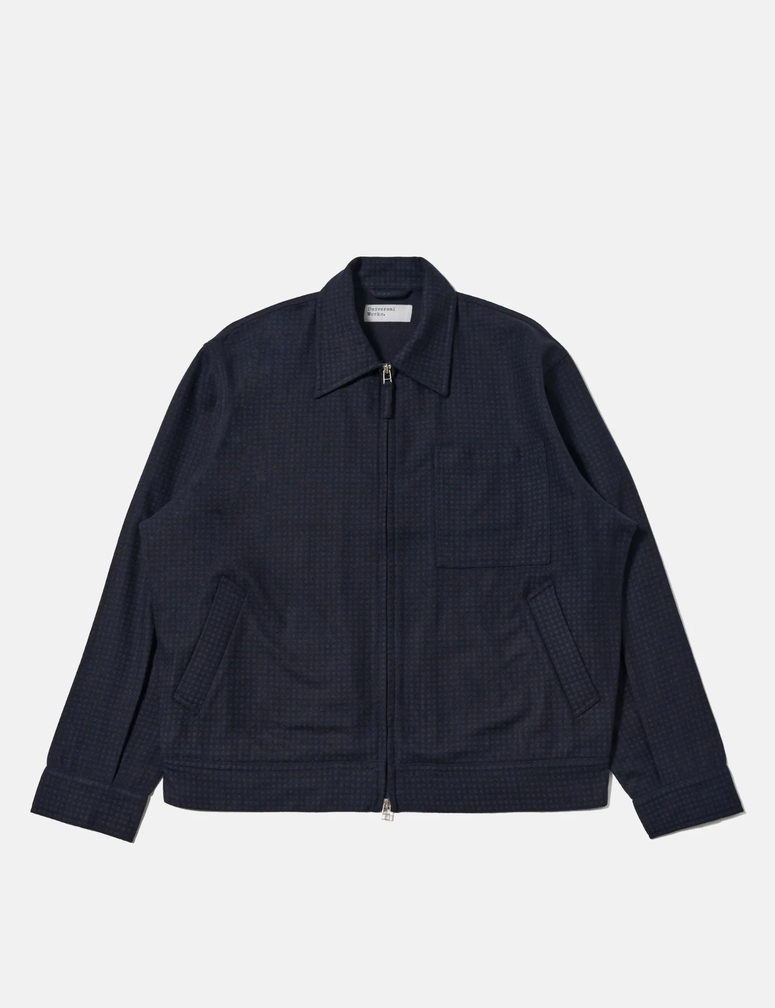 Universal Works Rose Bowl Jacket (Dot Print) - Navy Blue - Image 8