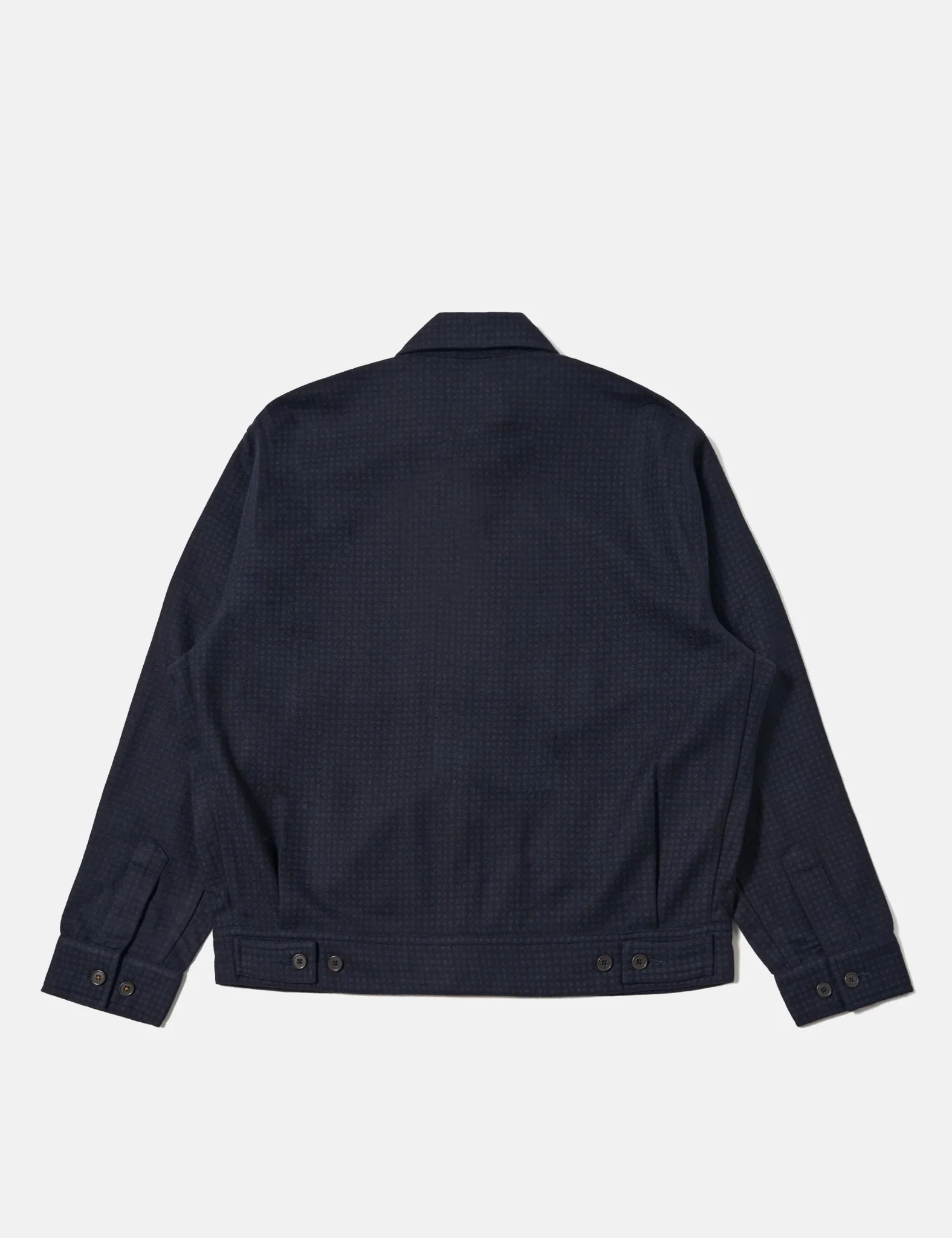 Universal Works Rose Bowl Jacket (Dot Print) - Navy Blue - Image 9