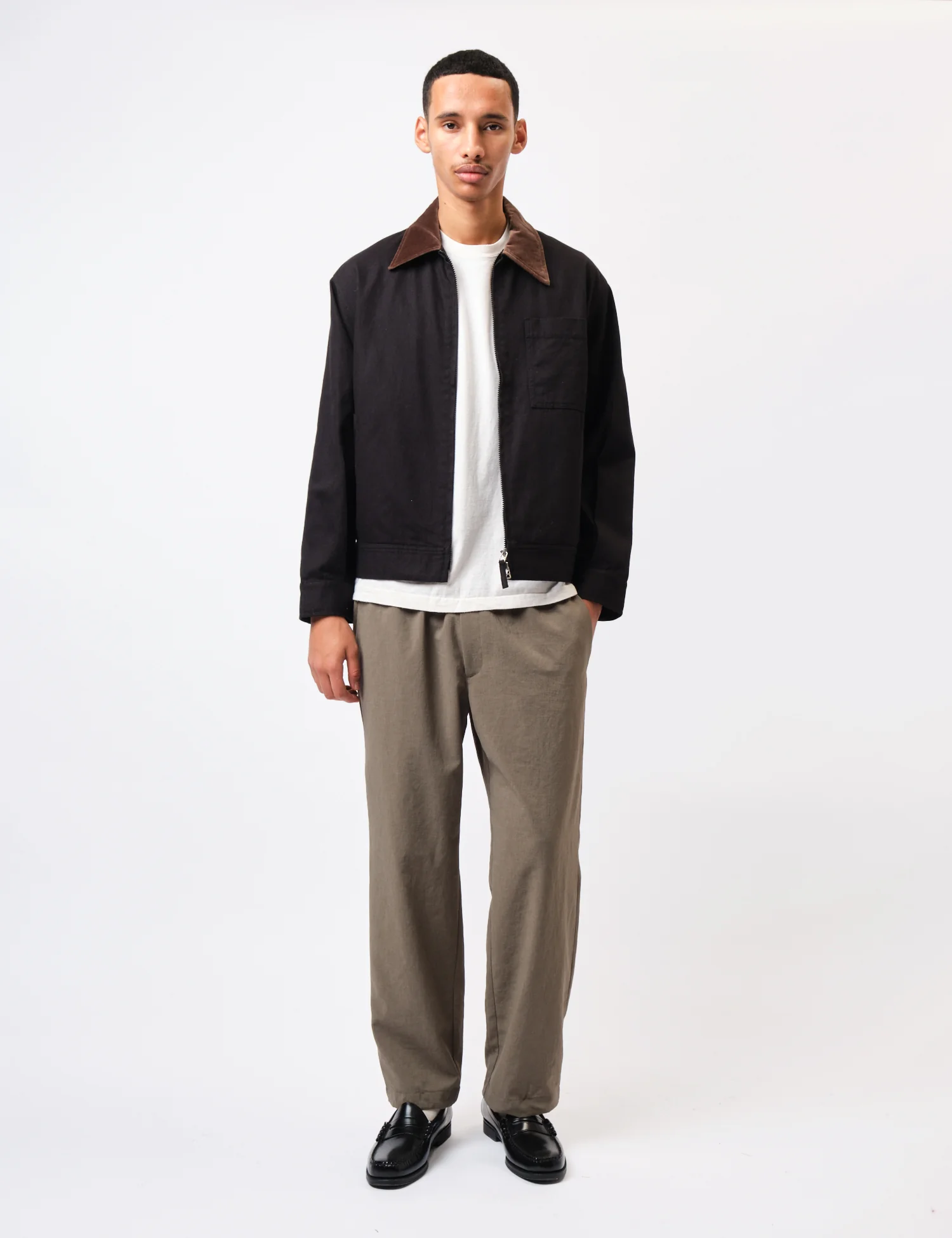 Universal Works Rose Bowl Jacket (Twill) - Black - Image 3