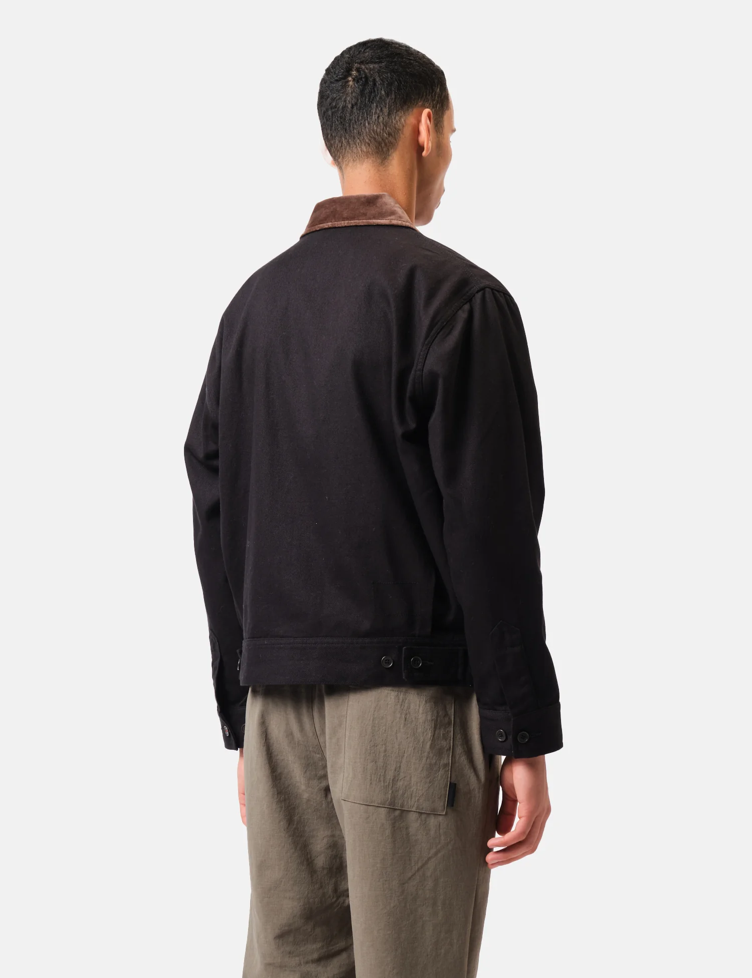 Universal Works Rose Bowl Jacket (Twill) - Black - Image 4