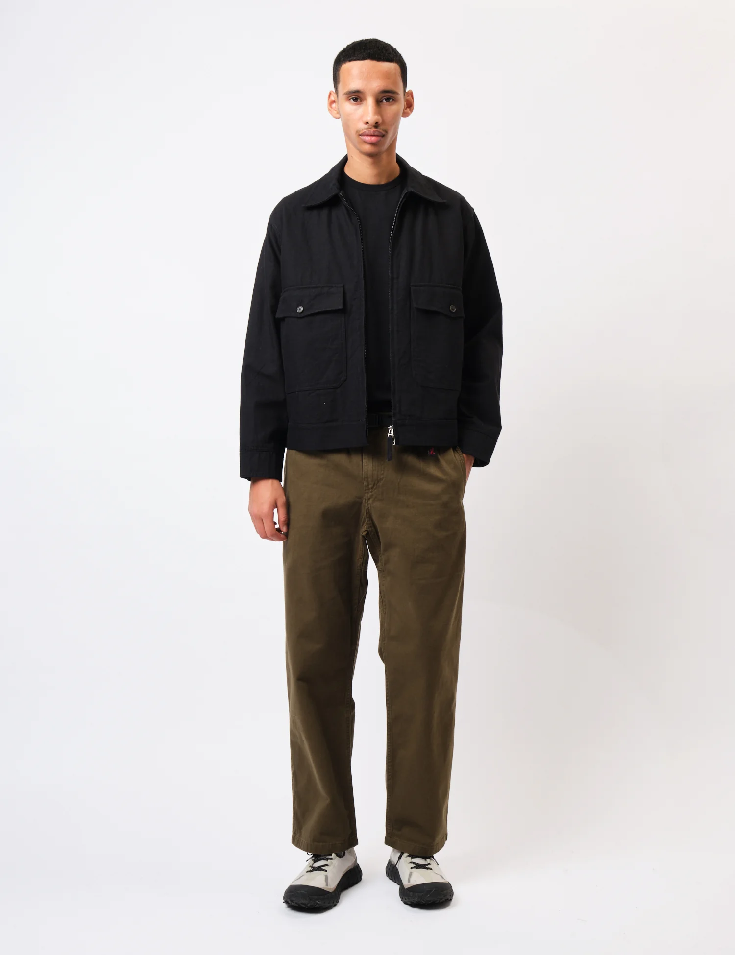 Universal Works S130 Jacket (Organic Canvas) - Black - Image 3