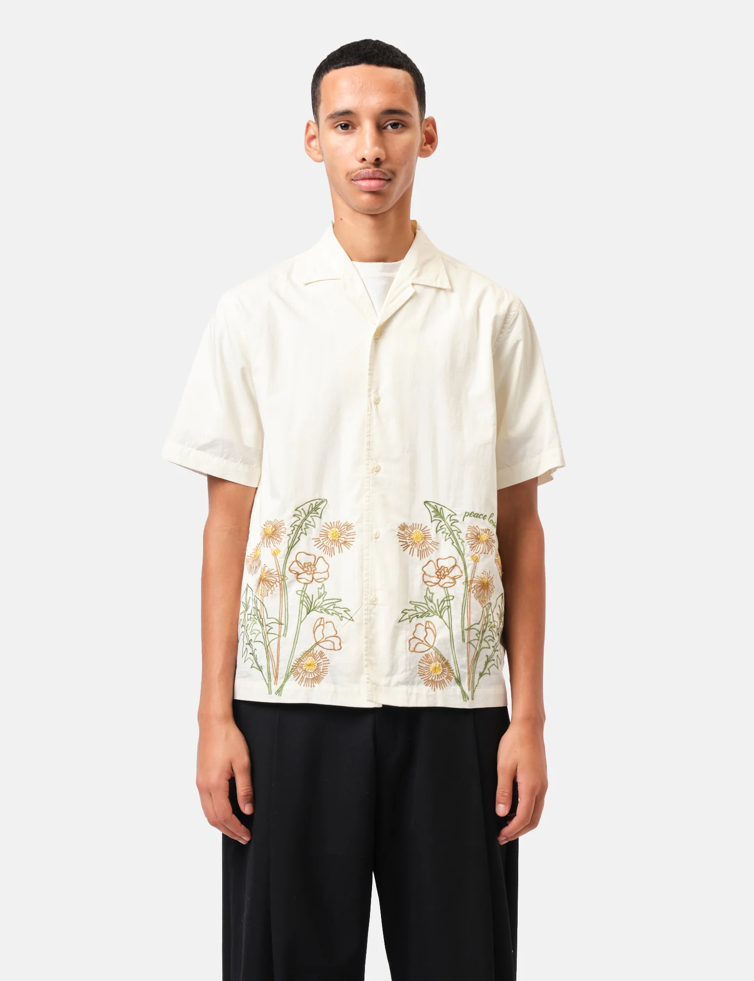 Universal Works x Flower Mountain Minari Shirt - Ecru