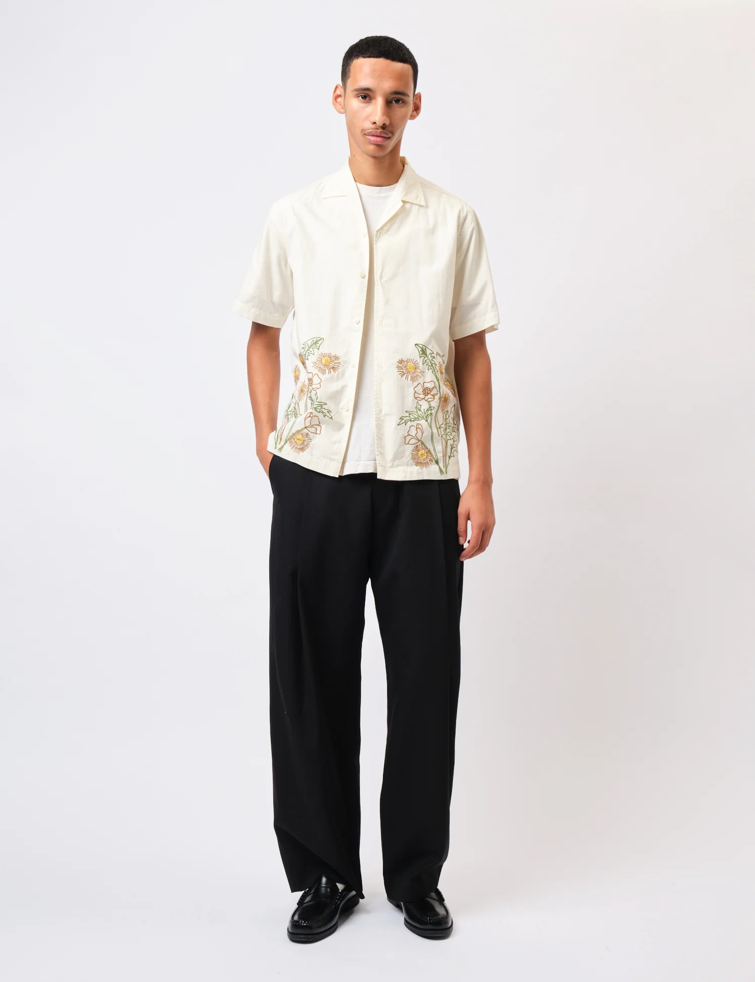 Universal Works x Flower Mountain Minari Shirt - Ecru - Image 3