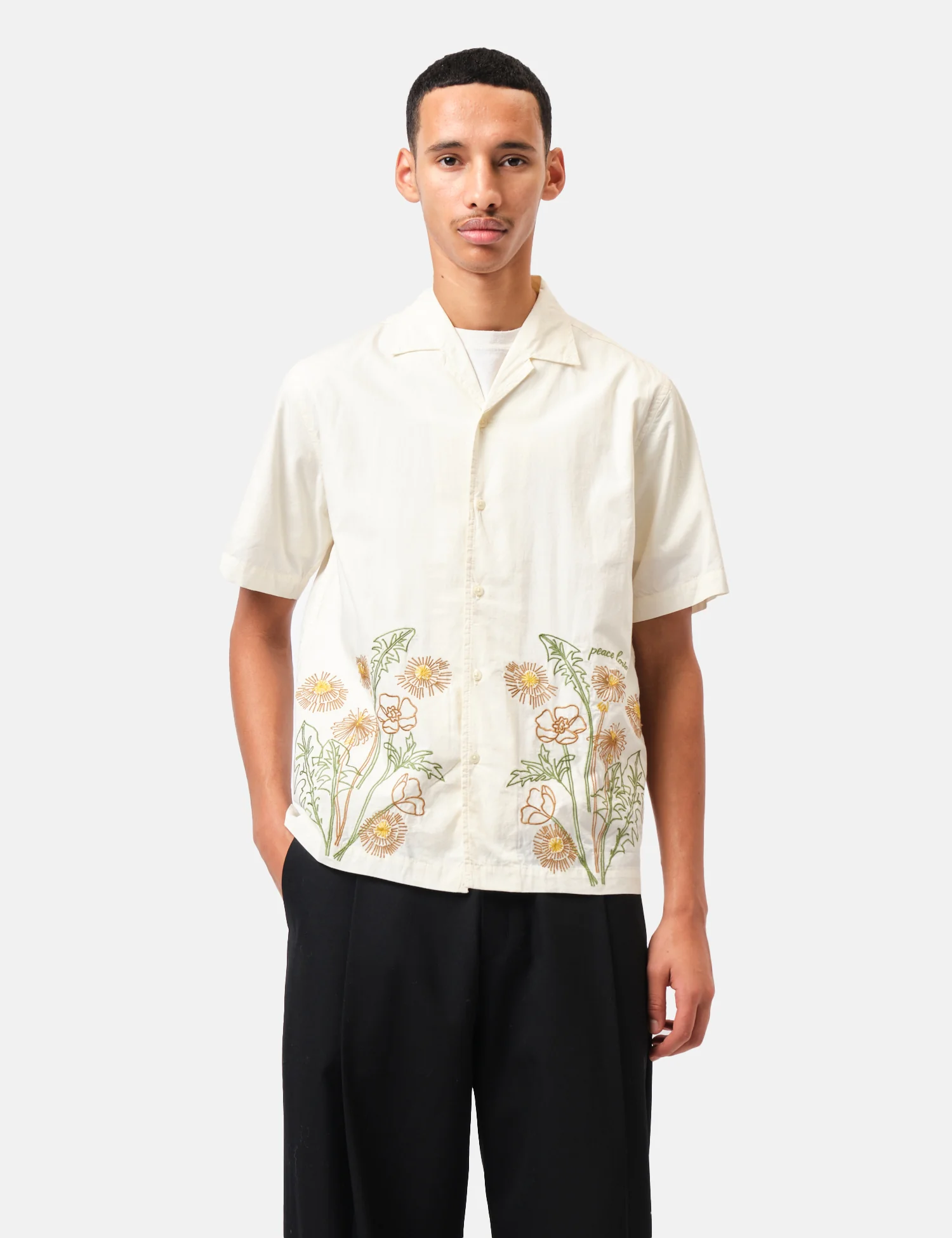 Universal Works x Flower Mountain Minari Shirt - Ecru - Image 4