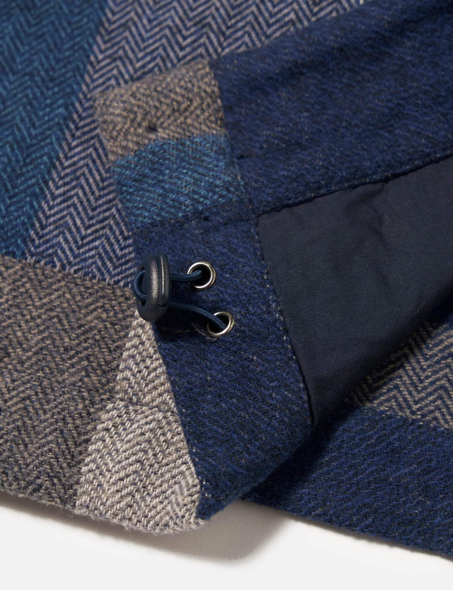 Universal Works Tech Overshirt (Japanese Patchwork) - Navy Blue - Image 6