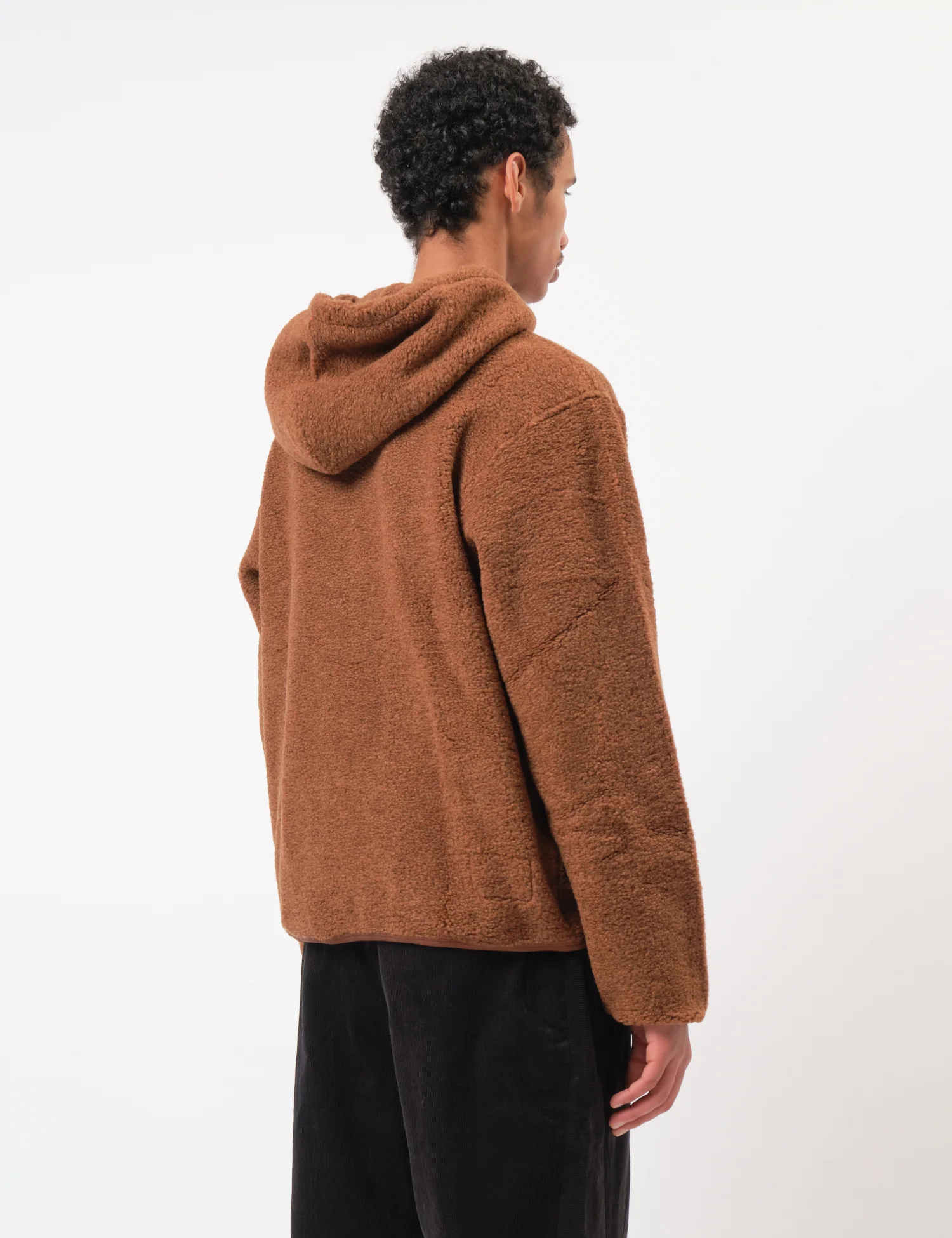 Universal Works Travel Hoodie (Alvar Fleece) - Cumin - Image 5