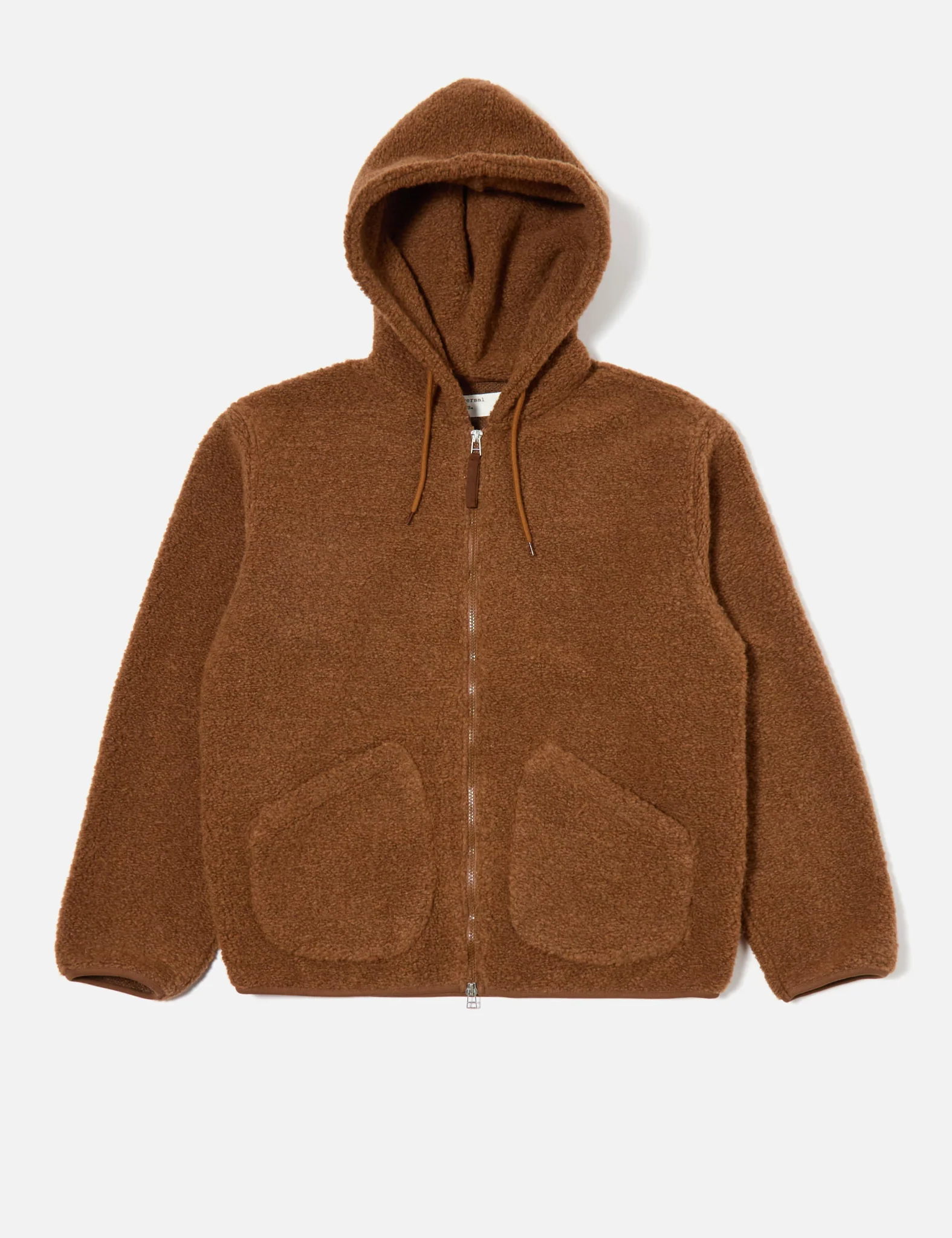 Universal Works Travel Hoodie (Alvar Fleece) - Cumin - Image 6