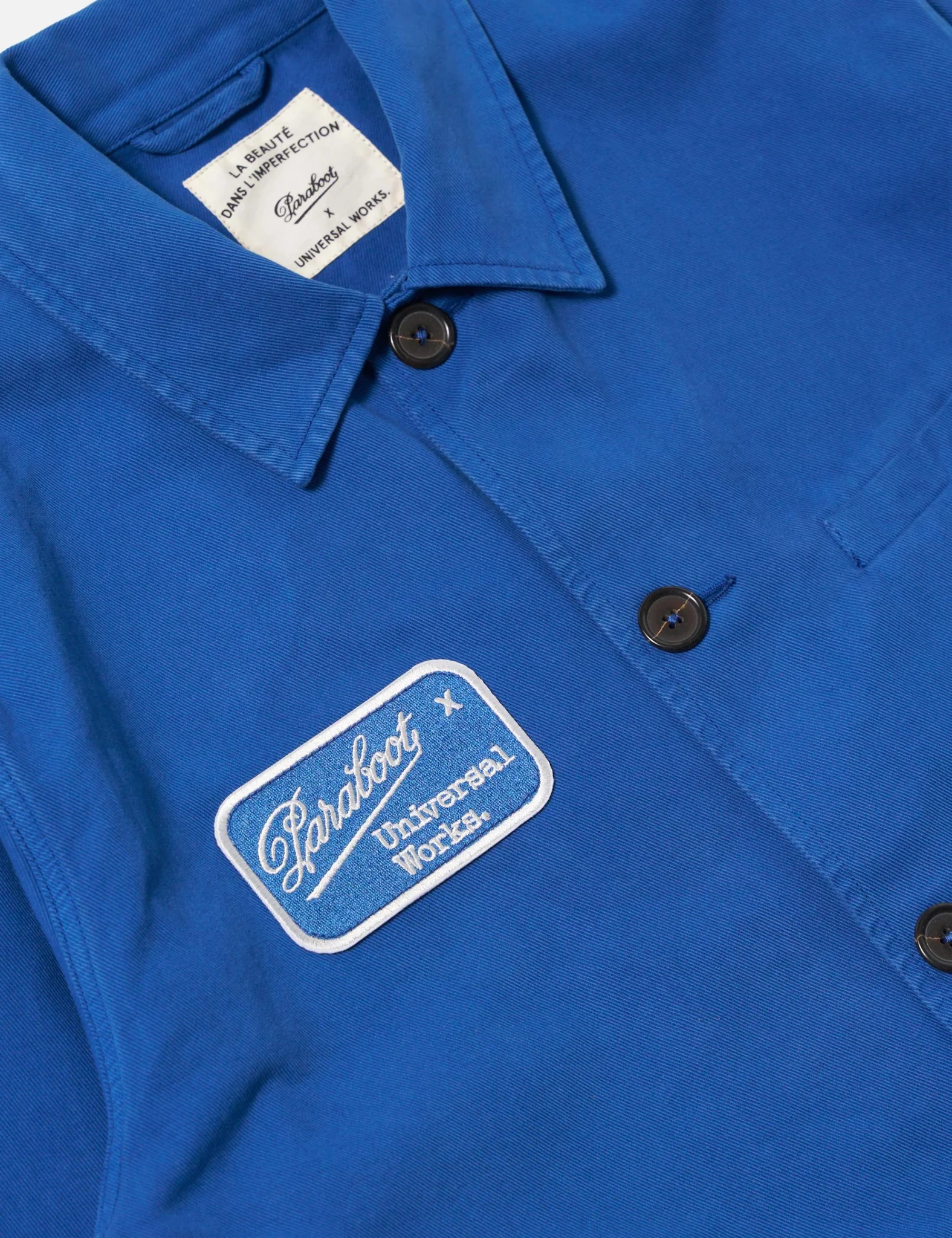 Universal Works x Paraboot Warmus Jacket (Derek Twill) - Blue - Image 3