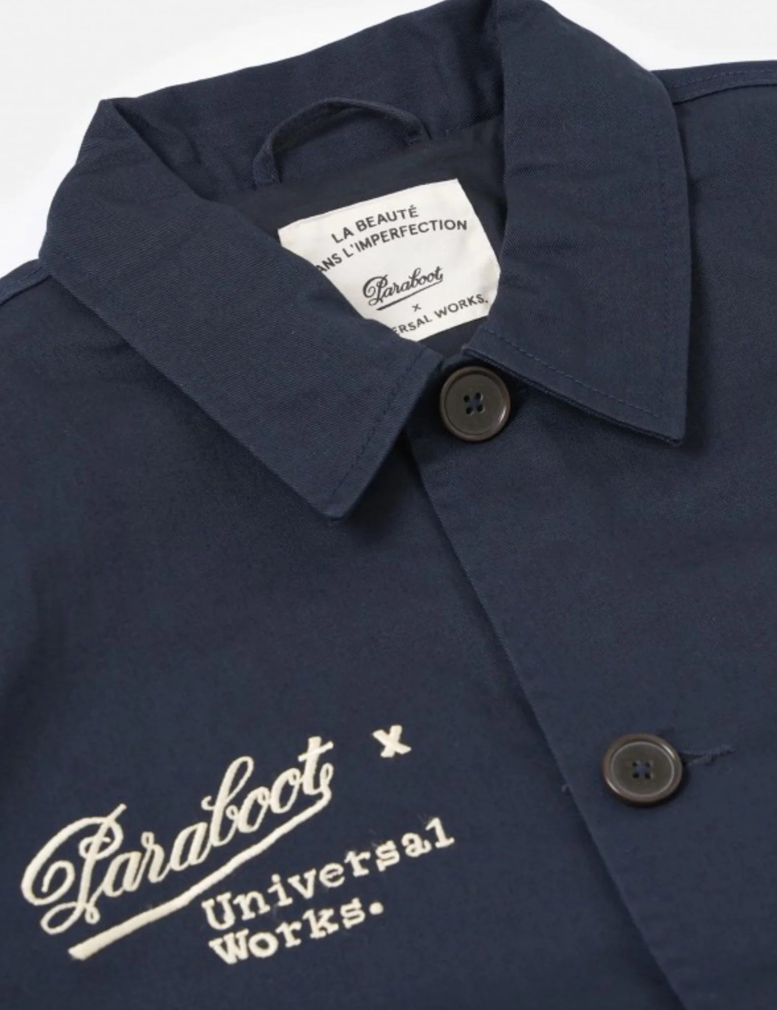 Universal Works Warmus Jacket (Twill) - Navy Blue - Image 4
