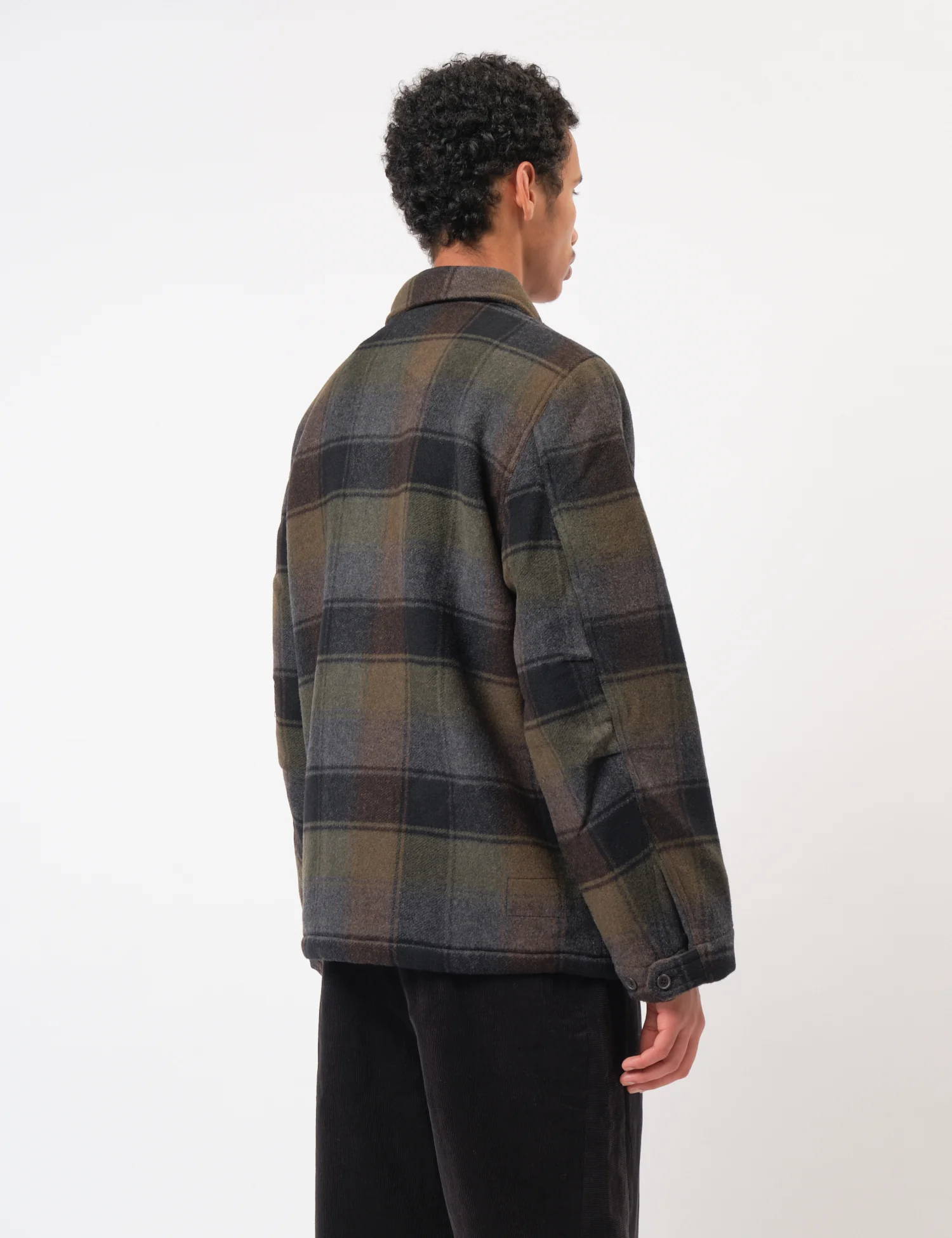 Universal Works Wayfarer Jacket (Berlin Wool Check) - Black/Brown - Image 4