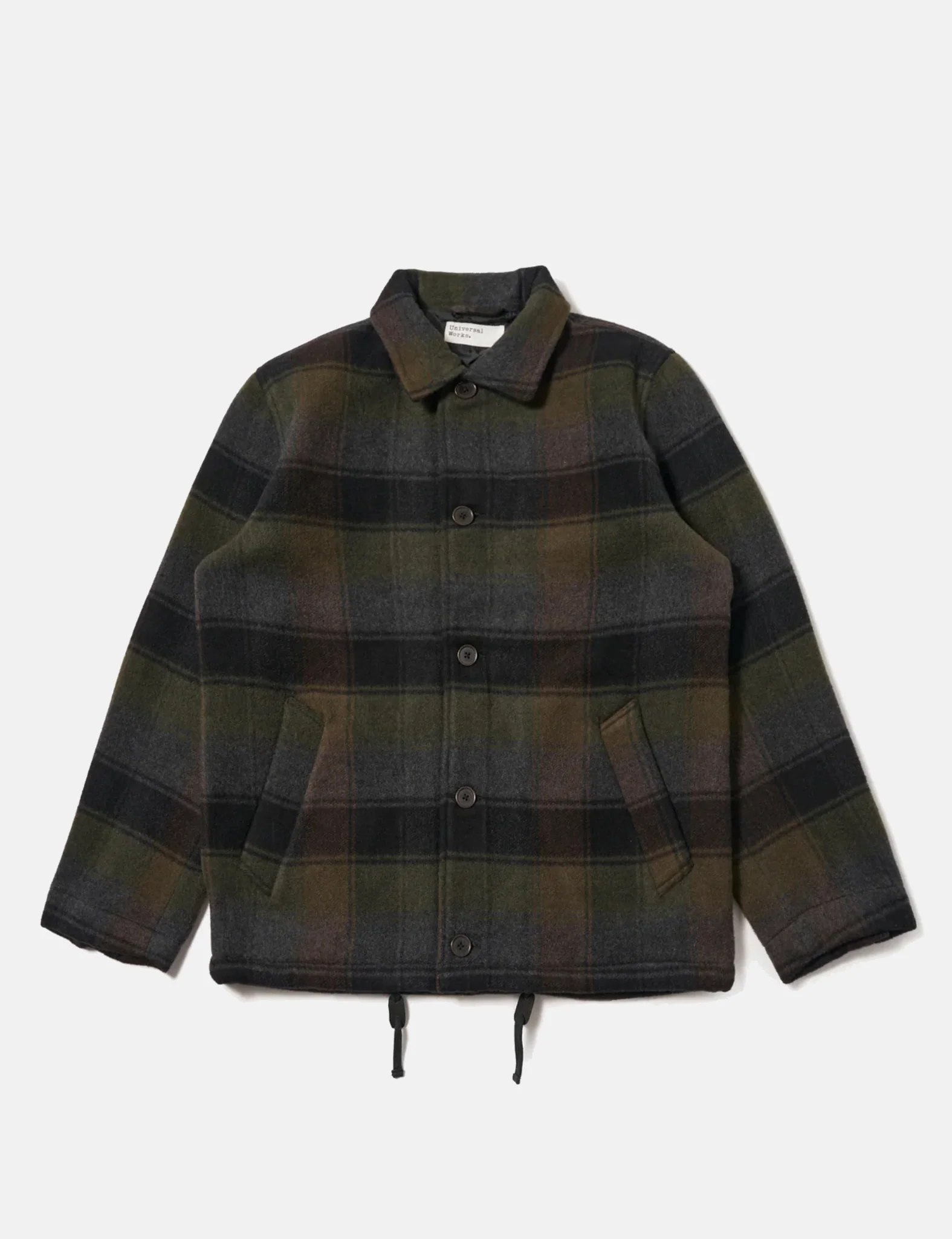 Universal Works Wayfarer Jacket (Berlin Wool Check) - Black/Brown - Image 6