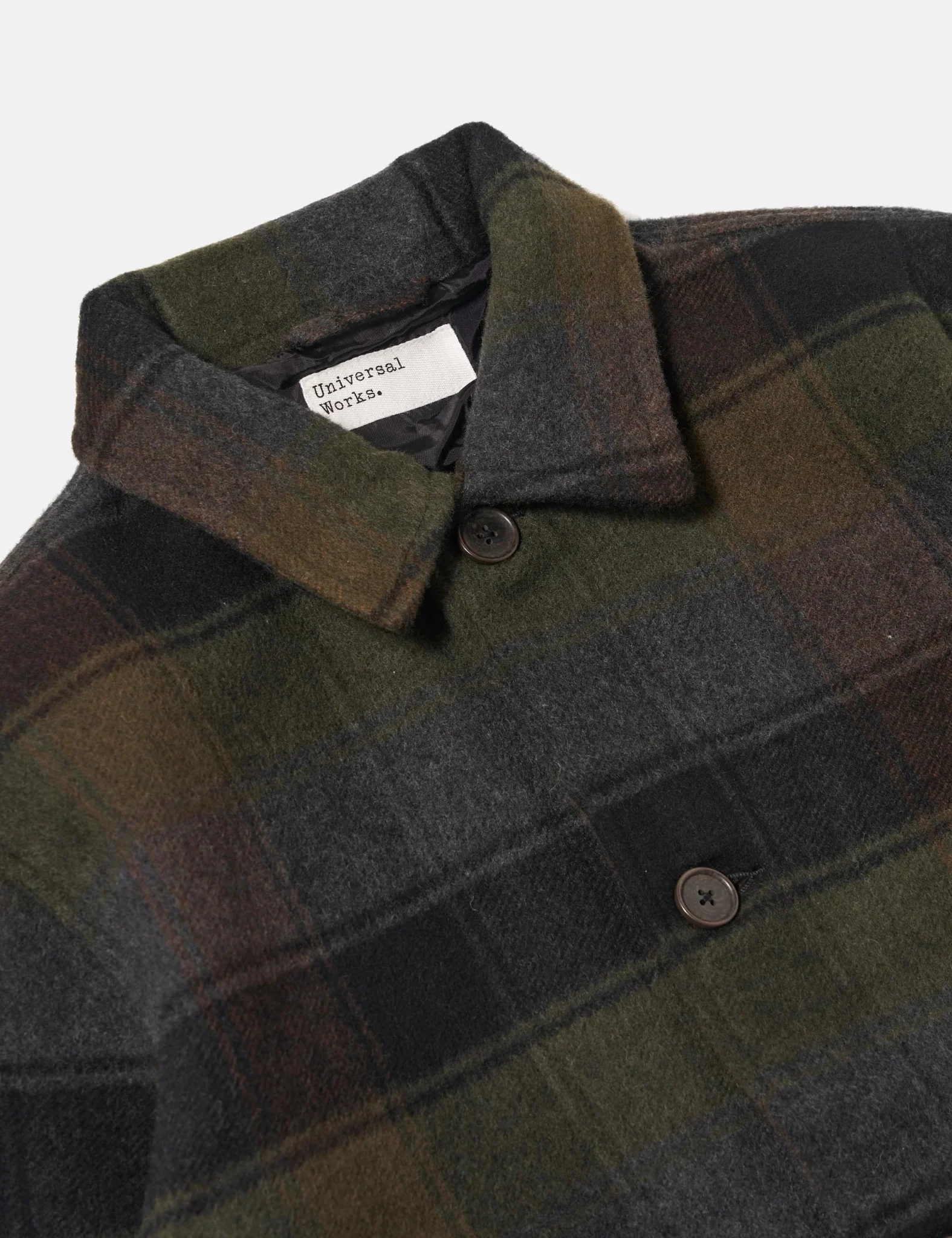 Universal Works Wayfarer Jacket (Berlin Wool Check) - Black/Brown - Image 7
