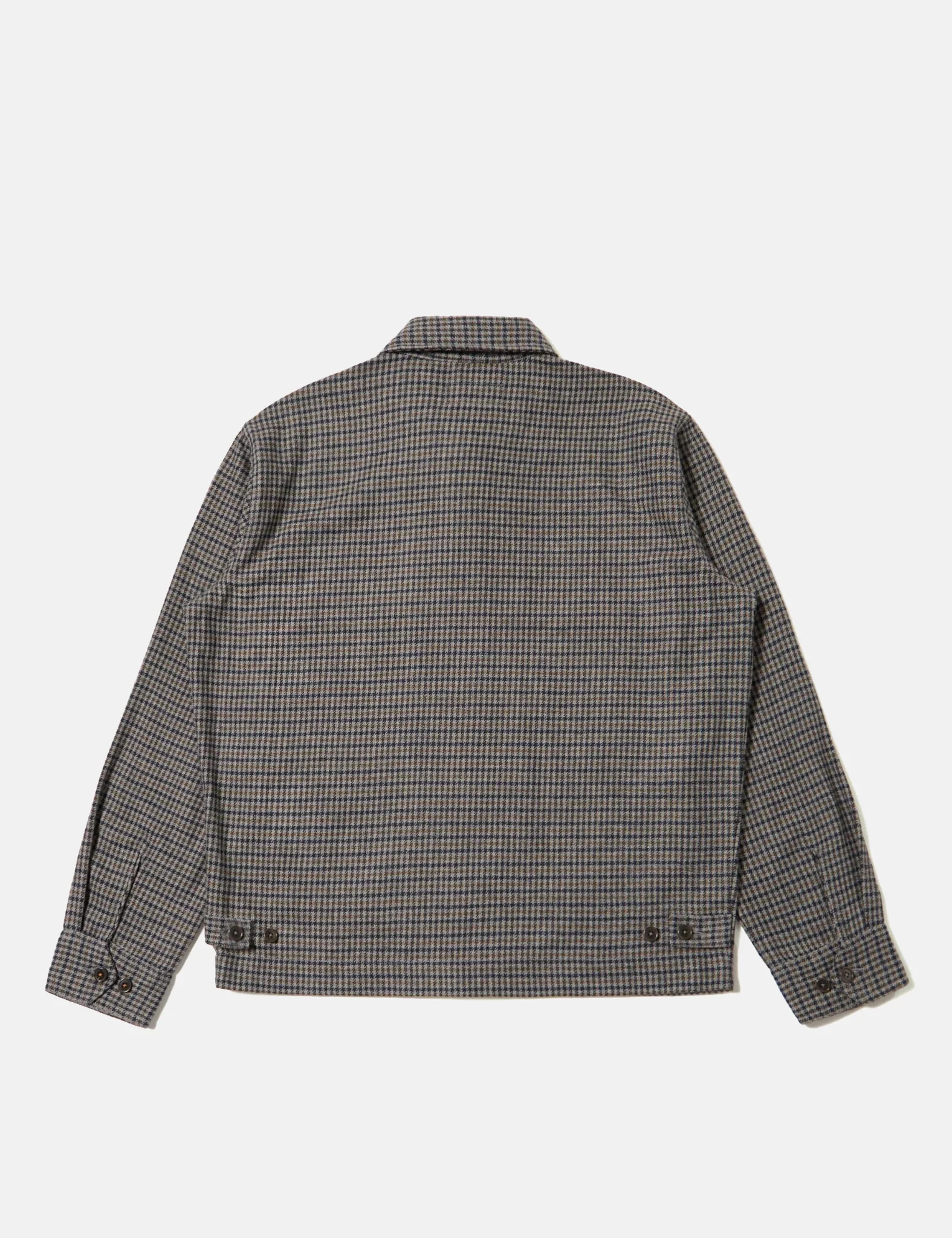 Universal Works Windcheater Jacket (Houndstooth Wool) - Charcoal - Image 4