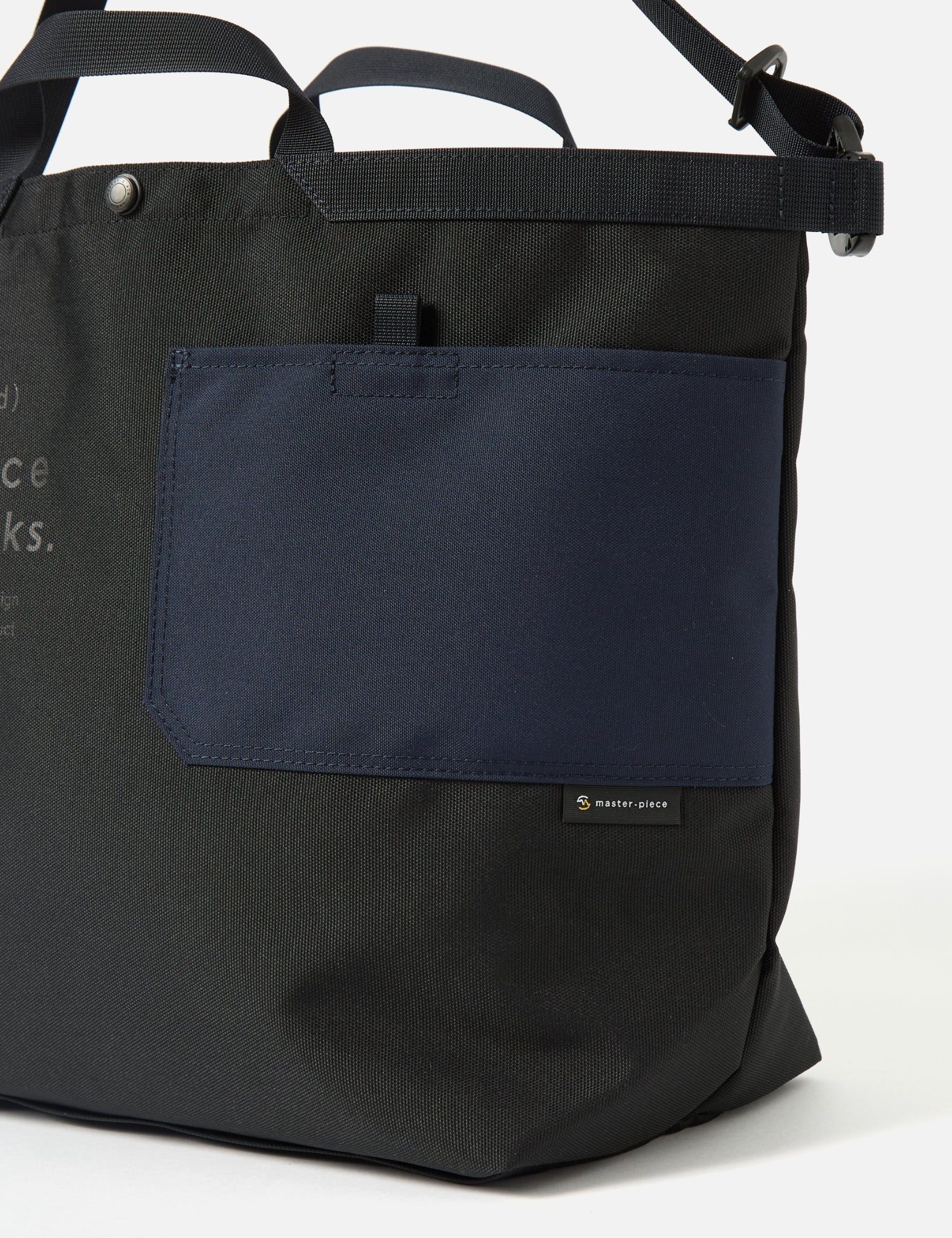 Universal Works x Master-Piece Tote Bag (Large) - Black - Image 2
