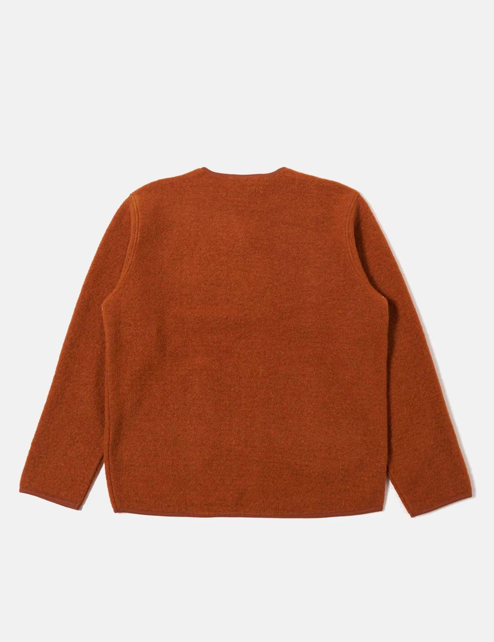 Universal Works Zip Liner Jacket (Wool Fleece) - Rust - Image 8