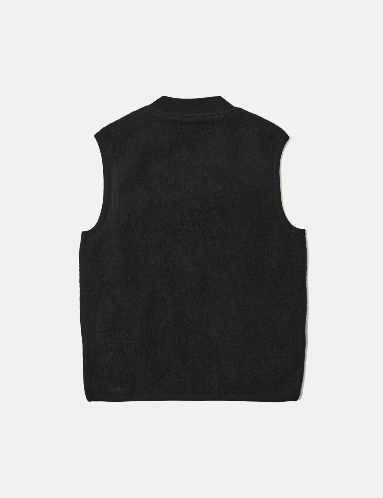 Universal Works Zip Waistcoat (Wool Fleece) - Black - Image 9
